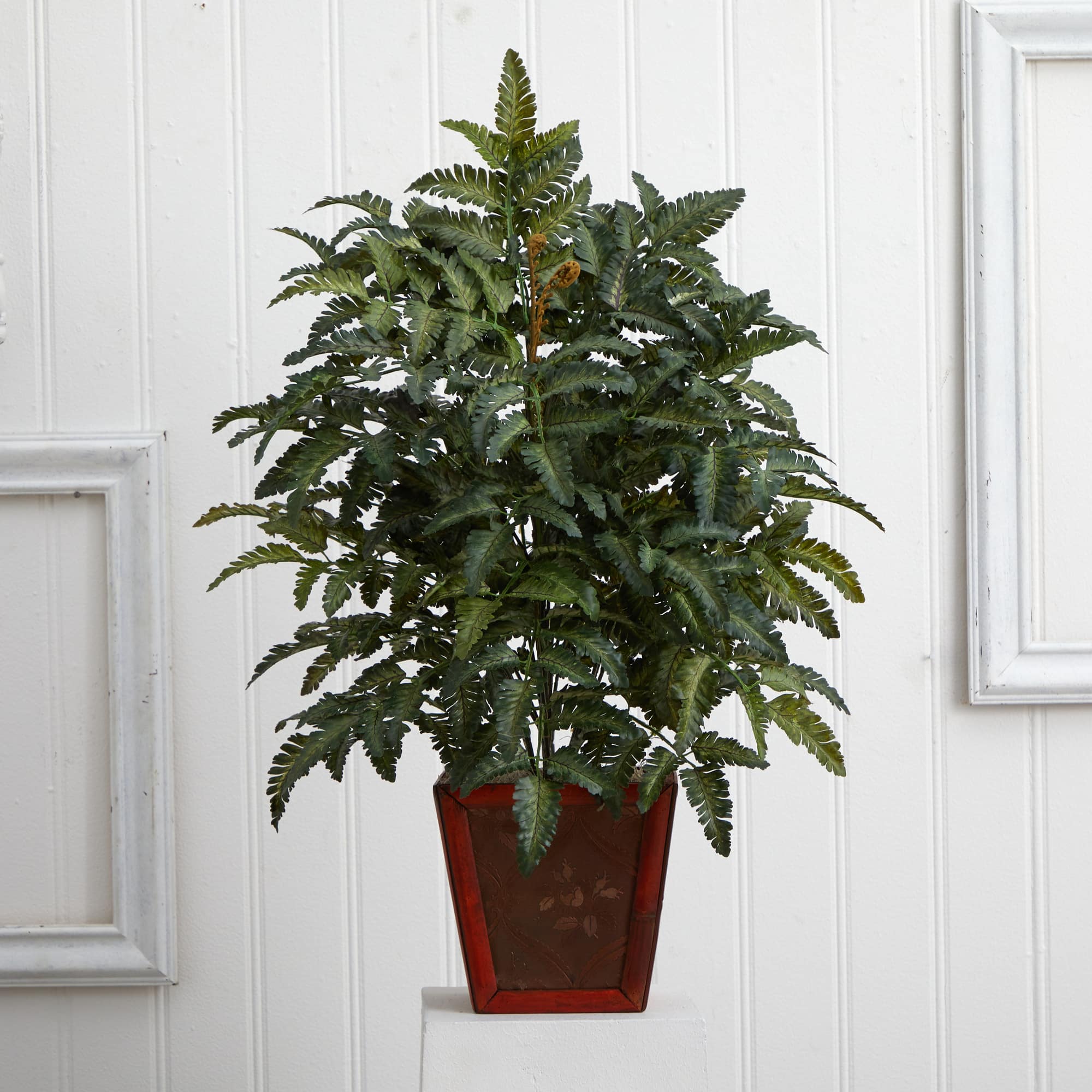 3ft. Bracken Fern in Wooden Planter