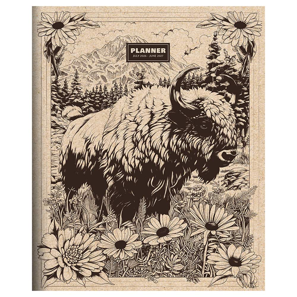 TF Publishing Large 2026-27 Wild Bison Monthly Planner