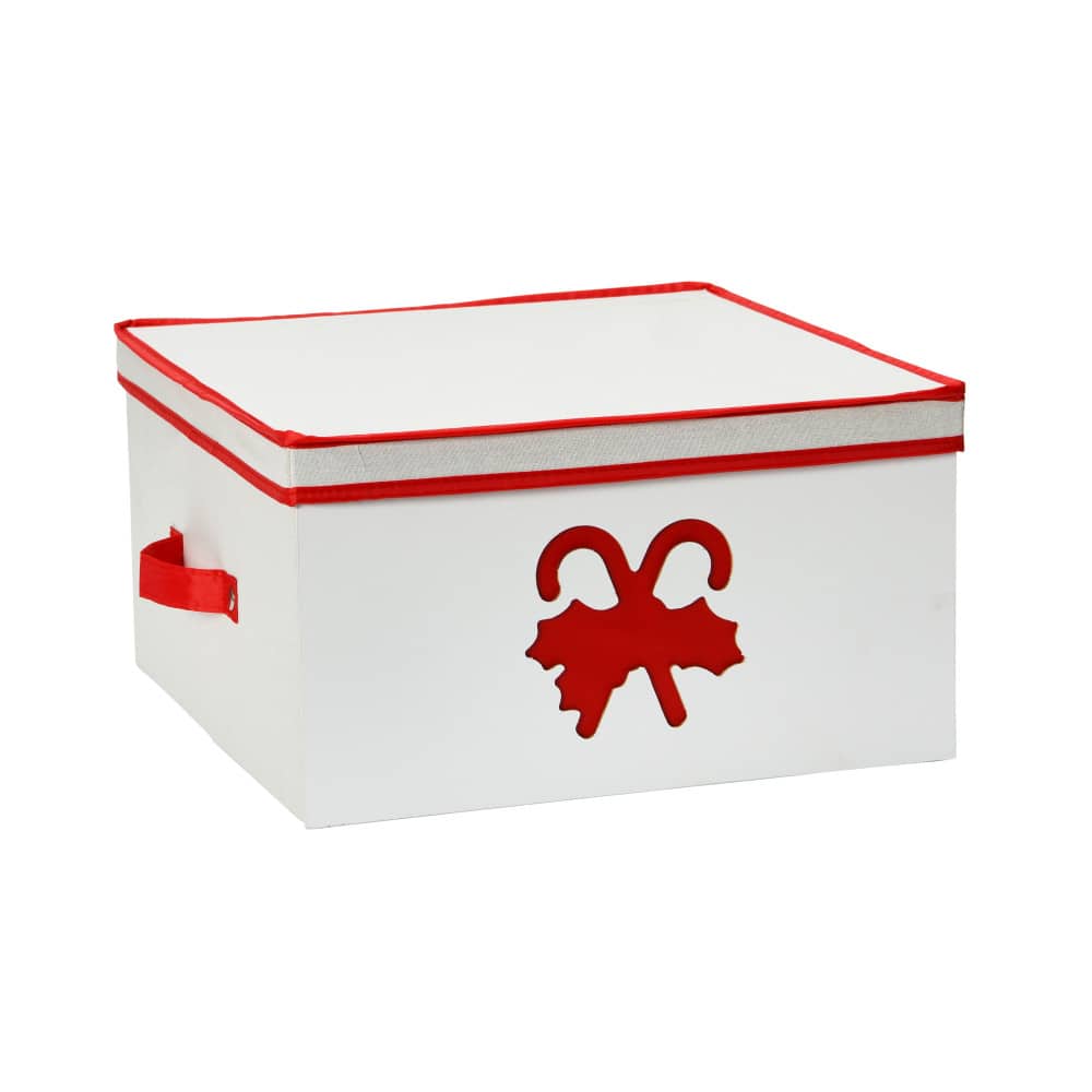 Household Essentials Red Candy Cane Storage Box