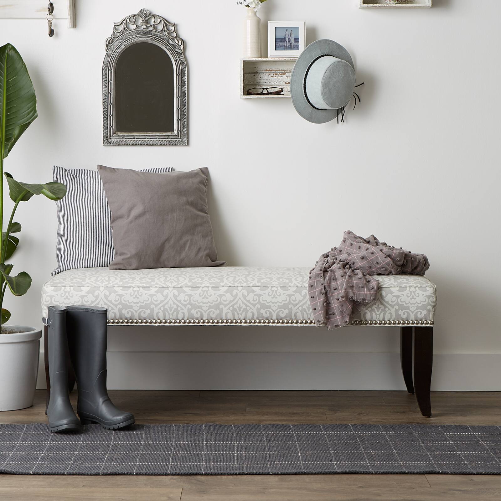 DII® Variegated Plaid Recycled Yarn Floor Runner, 2ft. x 3" x 6ft.