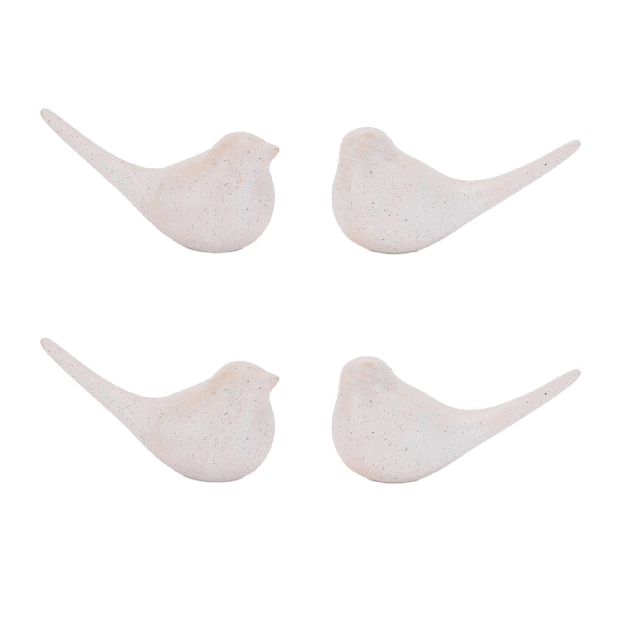 Melrose Warm White Bird Ceramic Figurines Set in Warm White/Beige | Michaels®
