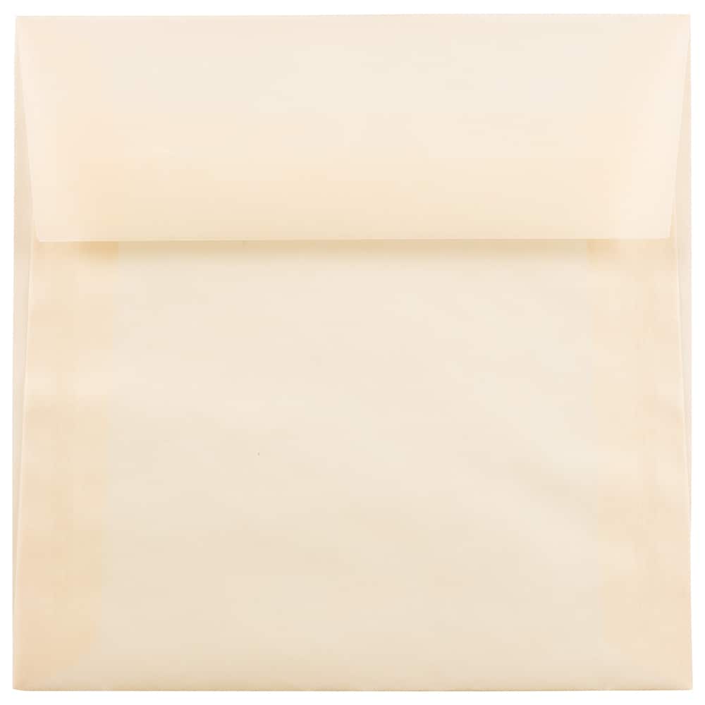 JAM Paper 5.5" x 5.5" Square Translucent Vellum Invitation Envelopes