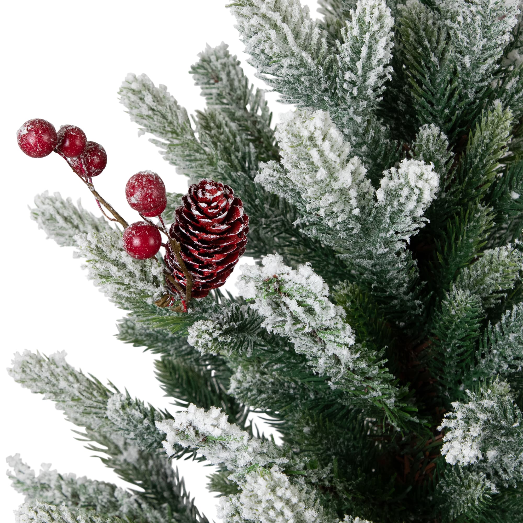 25" Unlit Real Touch™️Flocked Fir Pine Artificial Potted Christmas Tree