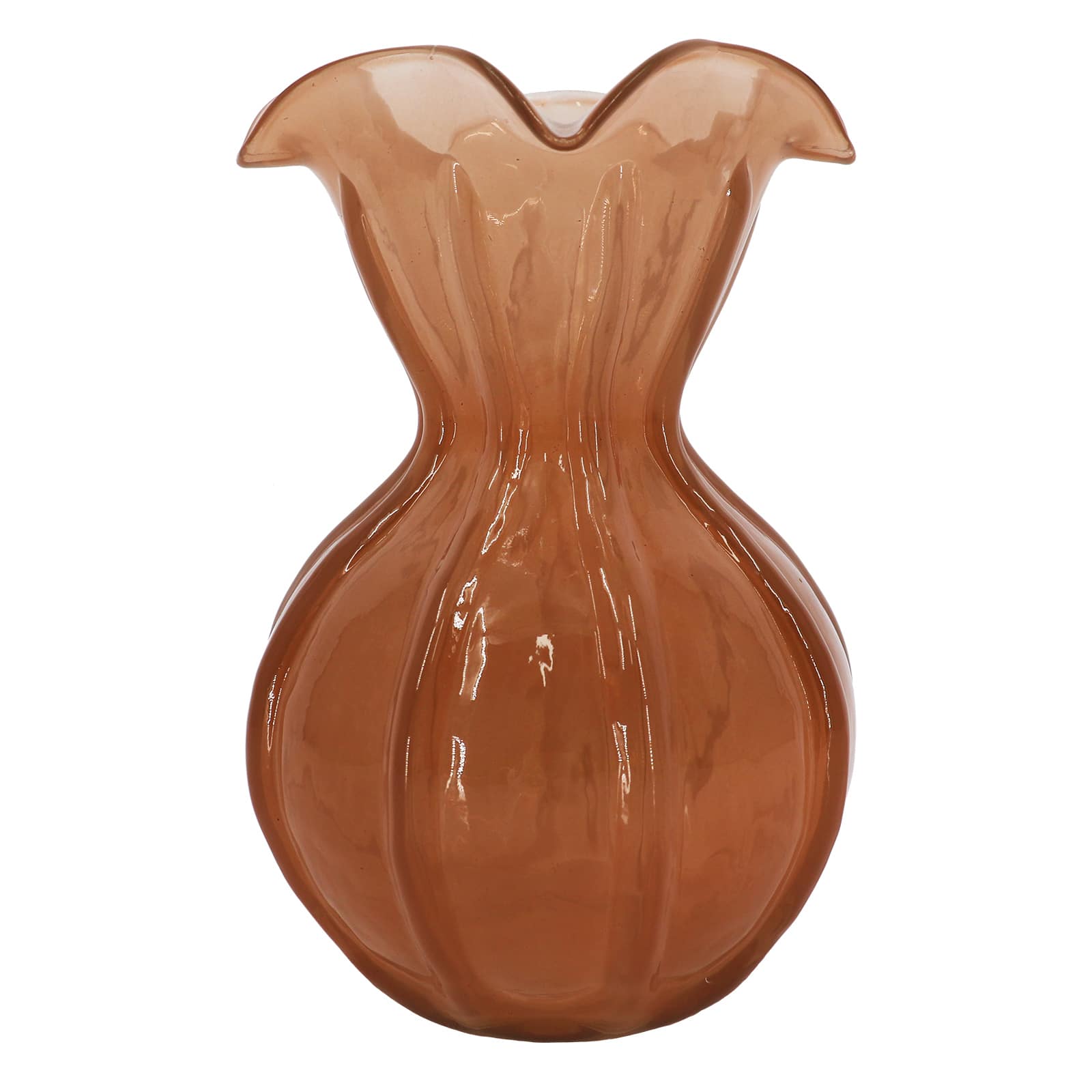 8.5" Taupe Glass Vase by Ashland®