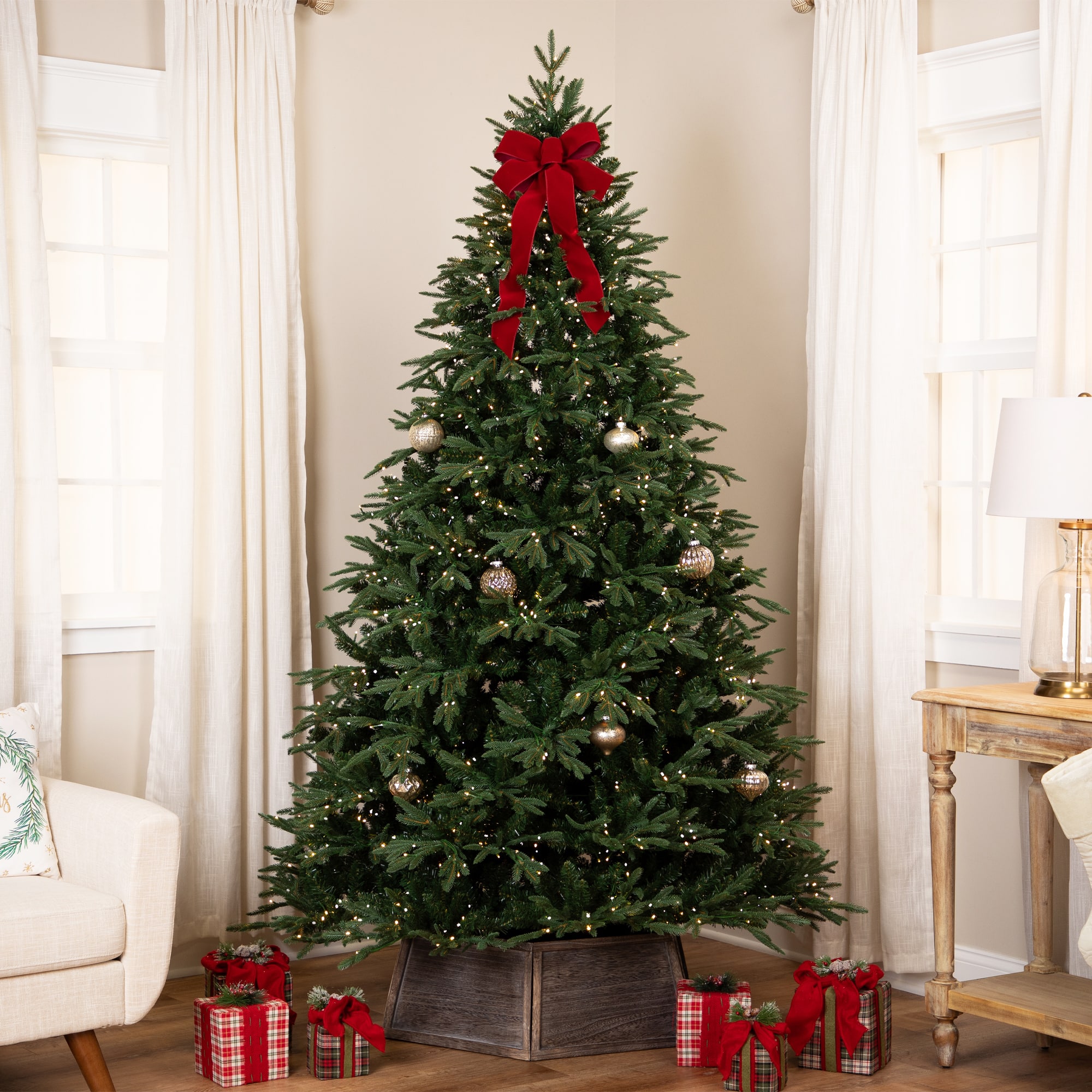 6.5ft. Pre-Lit Real Touch™ Ashburn Pine Artificial Christmas Tree, Warm White LED Lights