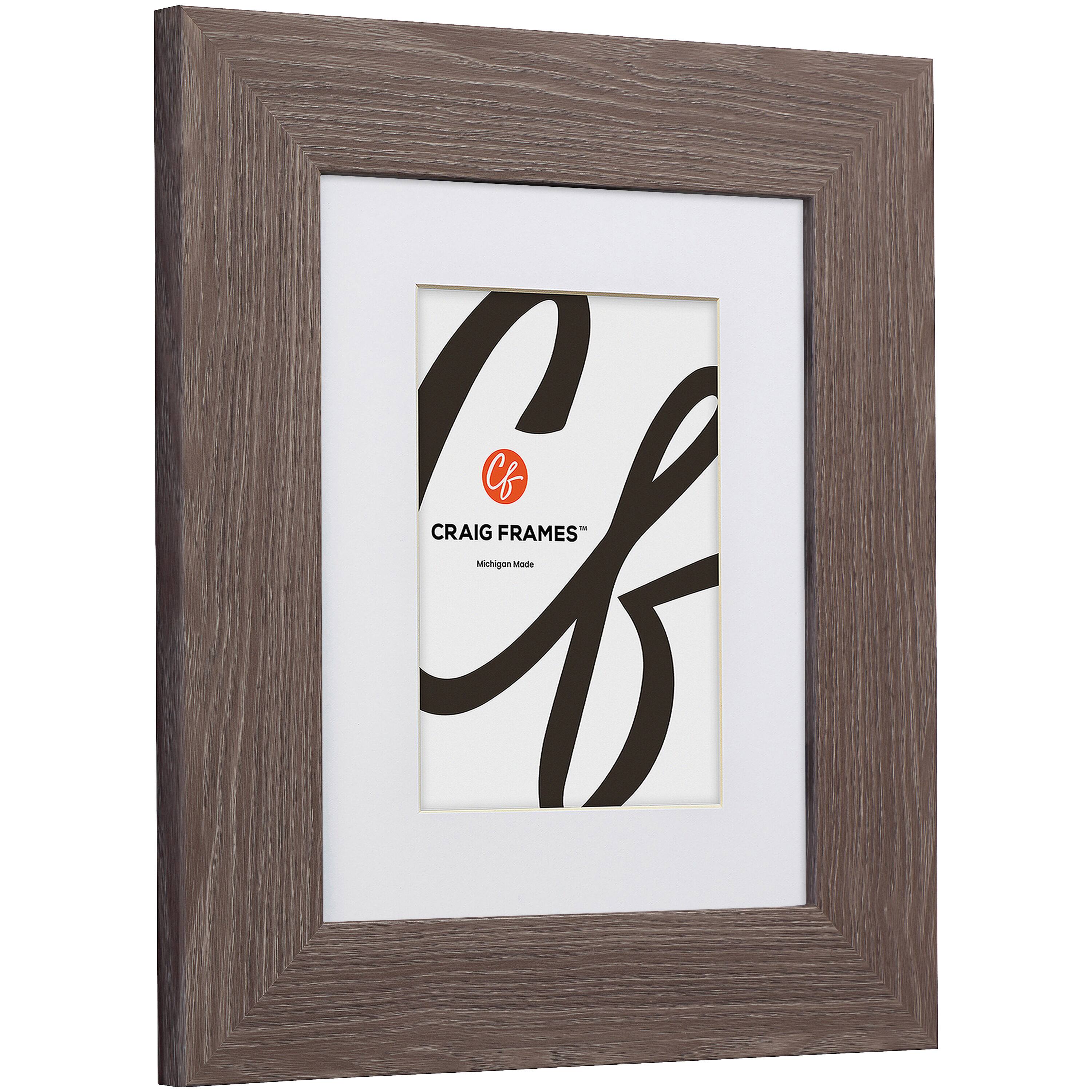 4 Pack Craig Frames American Barn Farmhouse Gray Picture Frame with Mat