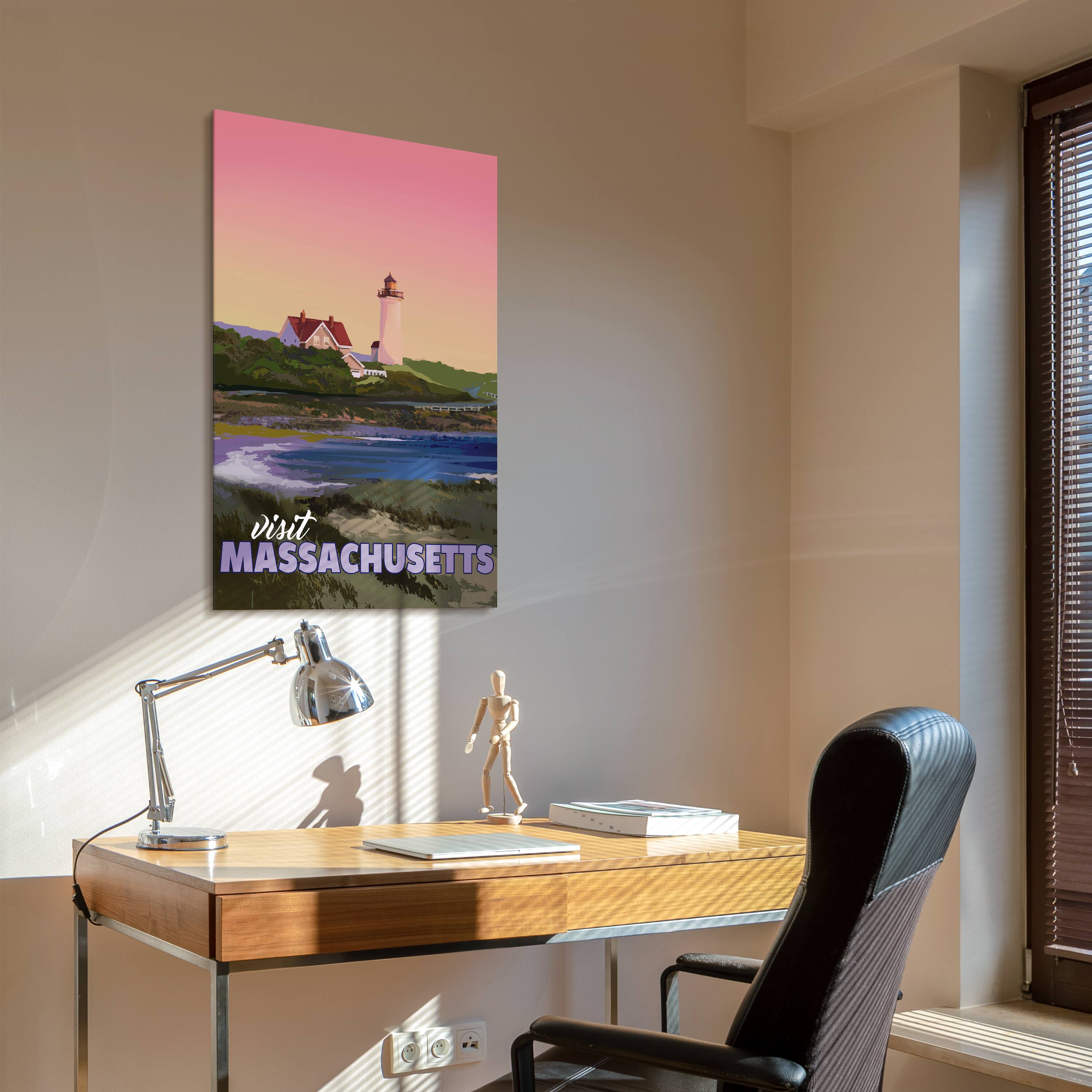 Empire Art Direct 36" x 24" Massachusetts Mornings Frameless Printed Tempered Glass Wall Art