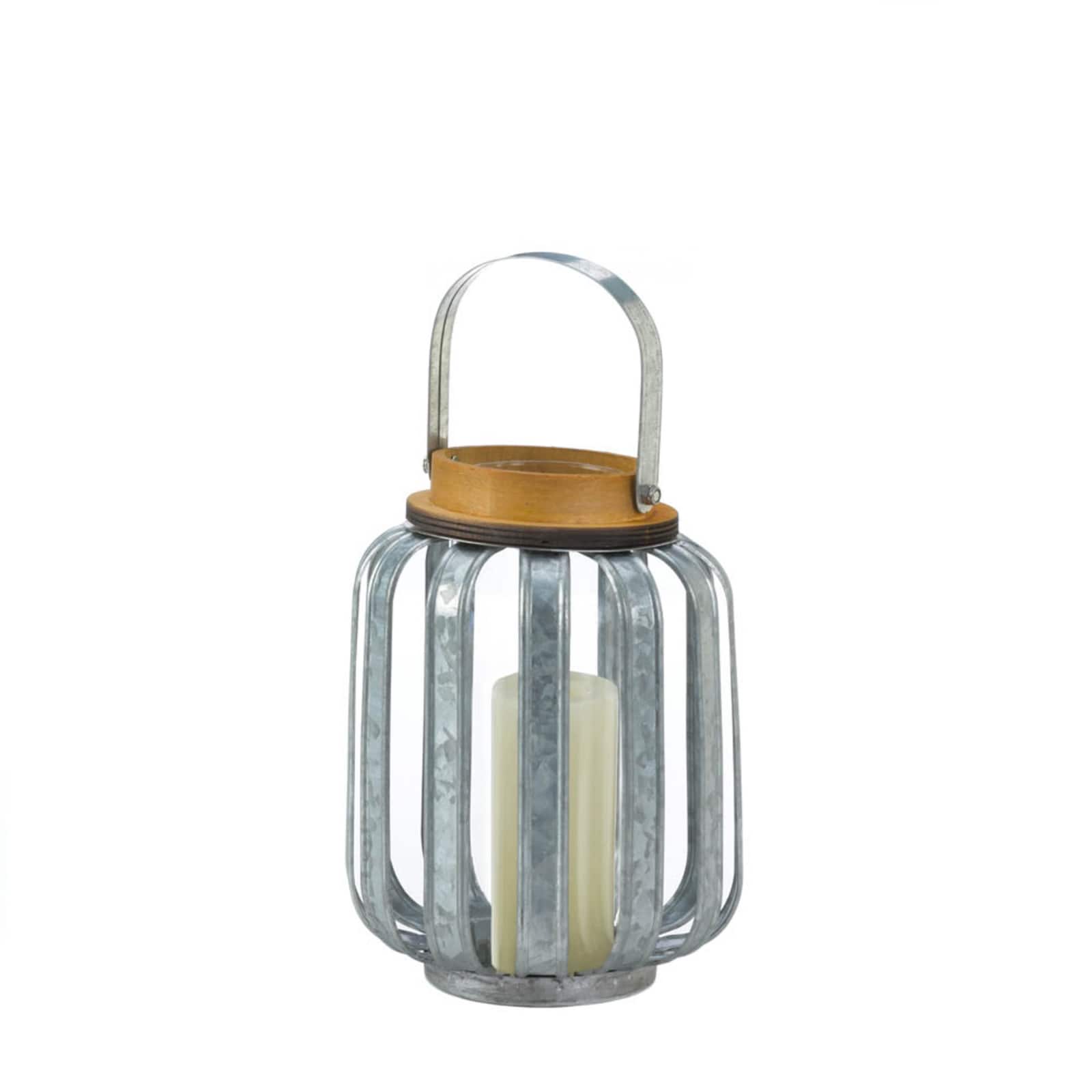 8" Small Galvanized Metal Lantern