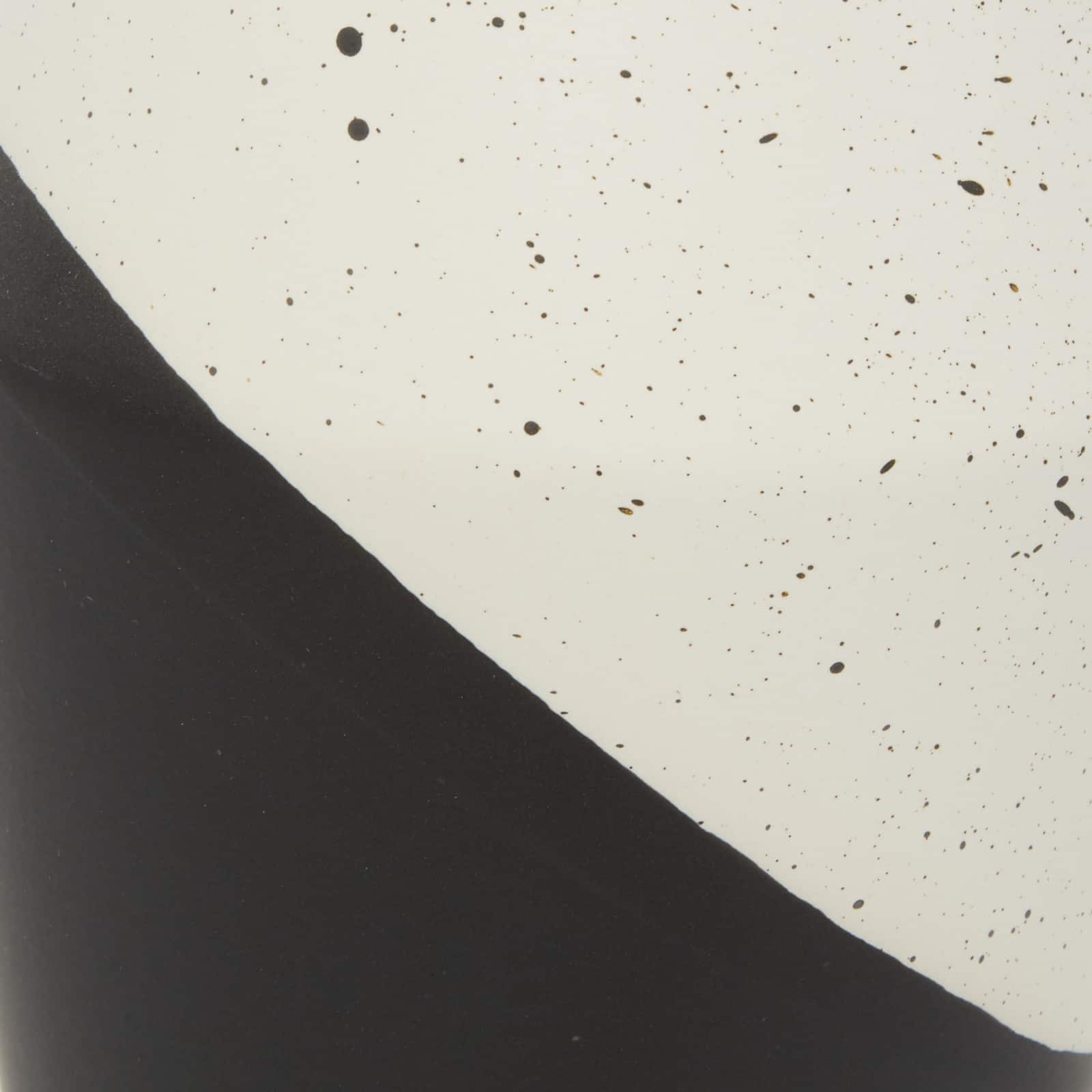 Black Ceramic Contemporary Vase, 12" x 6" x 6"