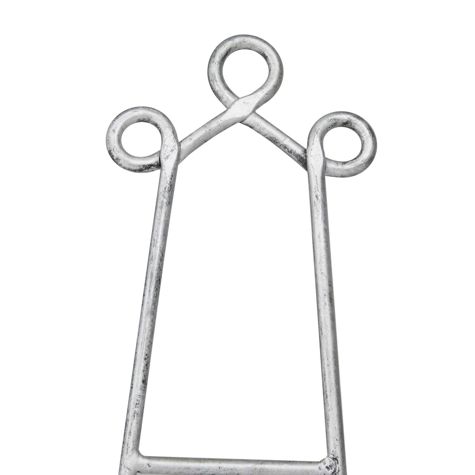 14" Gray Metal Traditional Easel