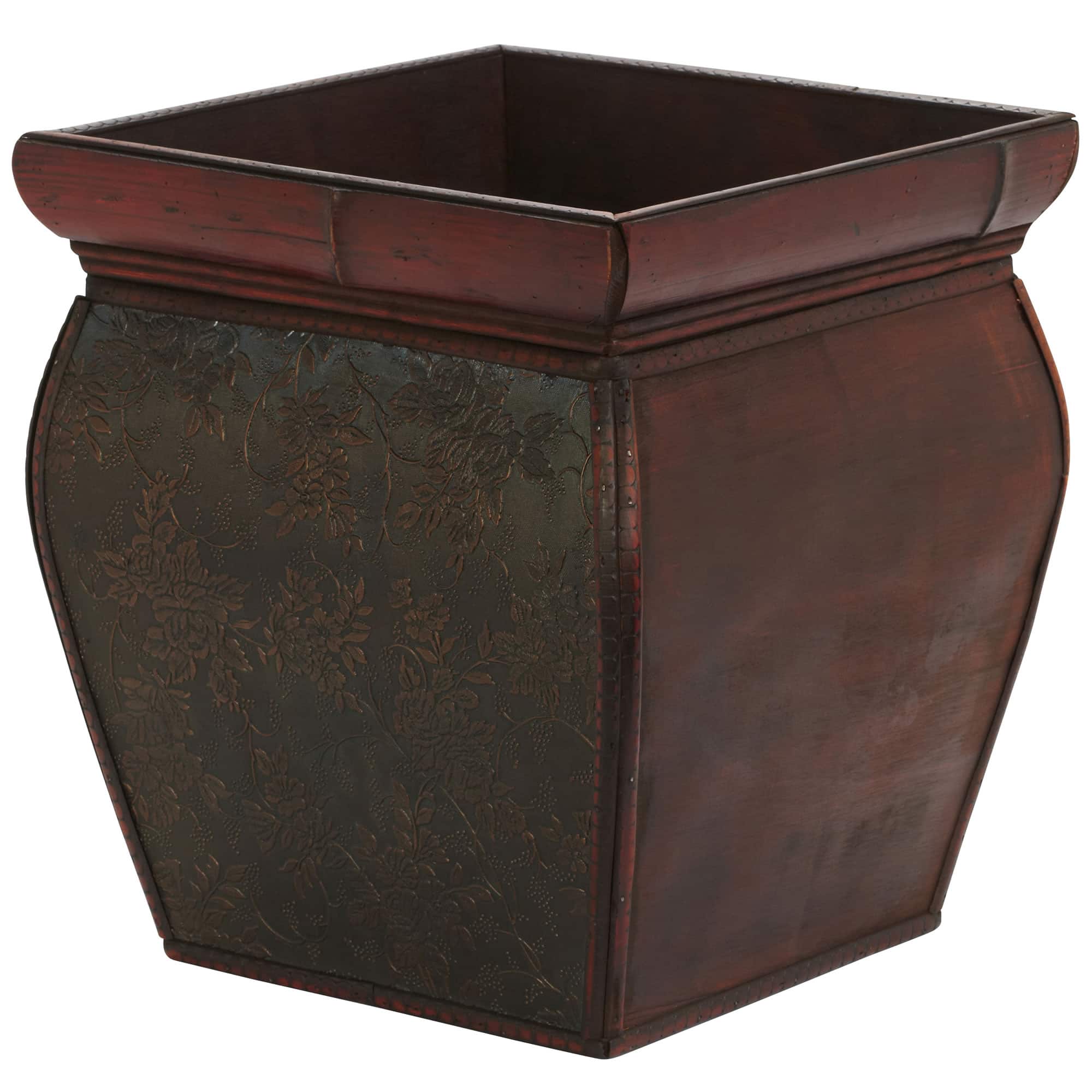 4 Square Planters with Rim Set