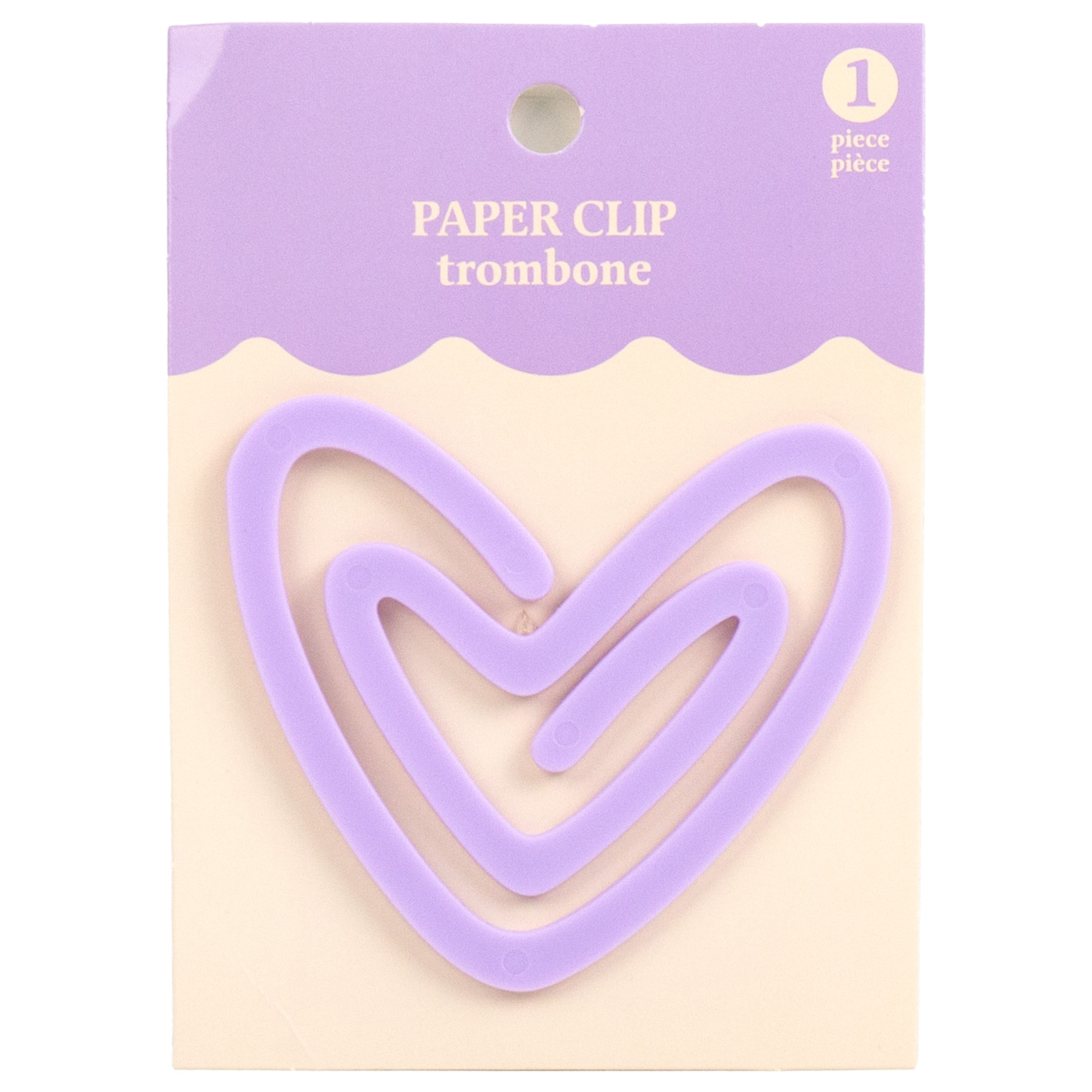 Oversized Purple Heart Paper Clip