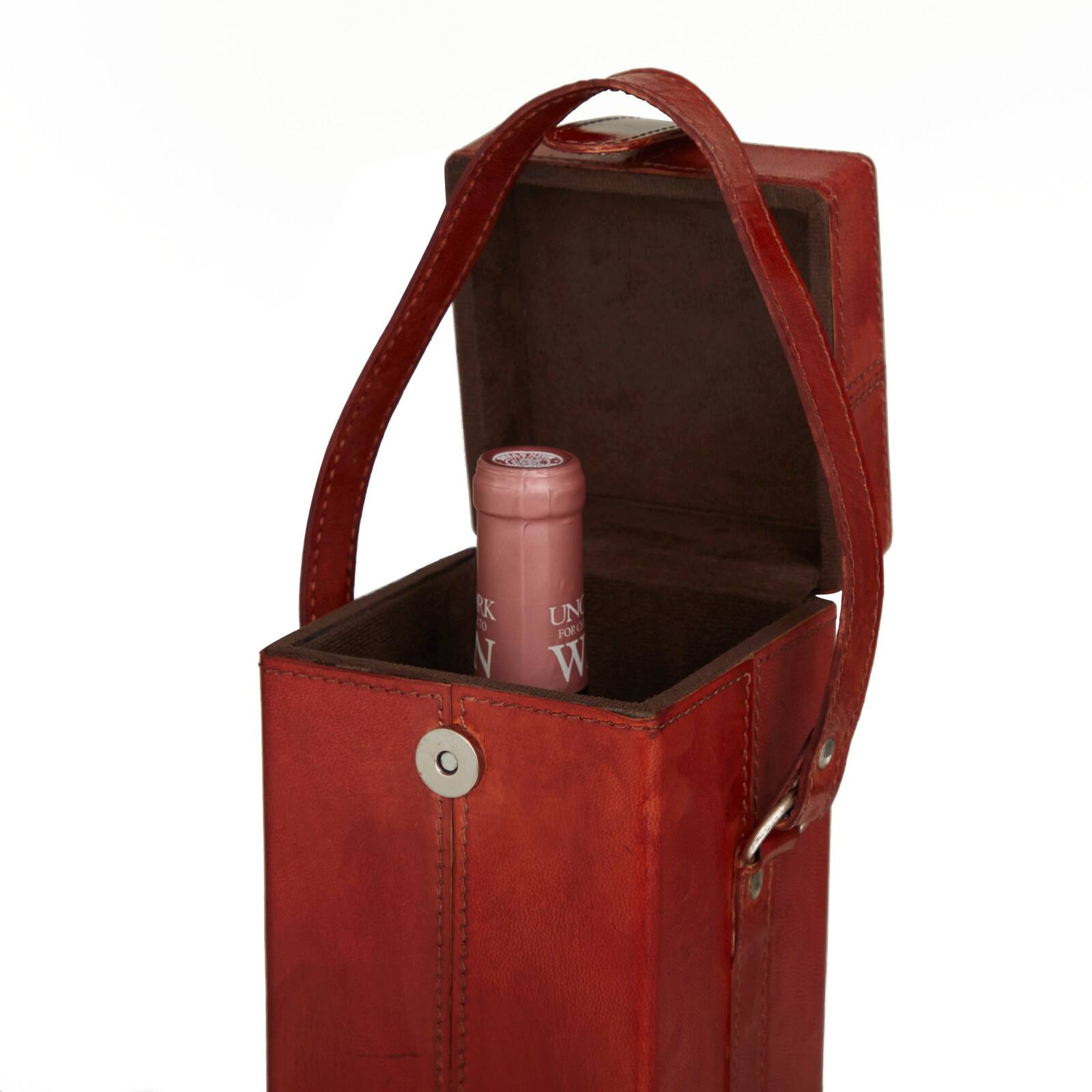 Red Modern Wine Holder, 5" x 5" x 15"