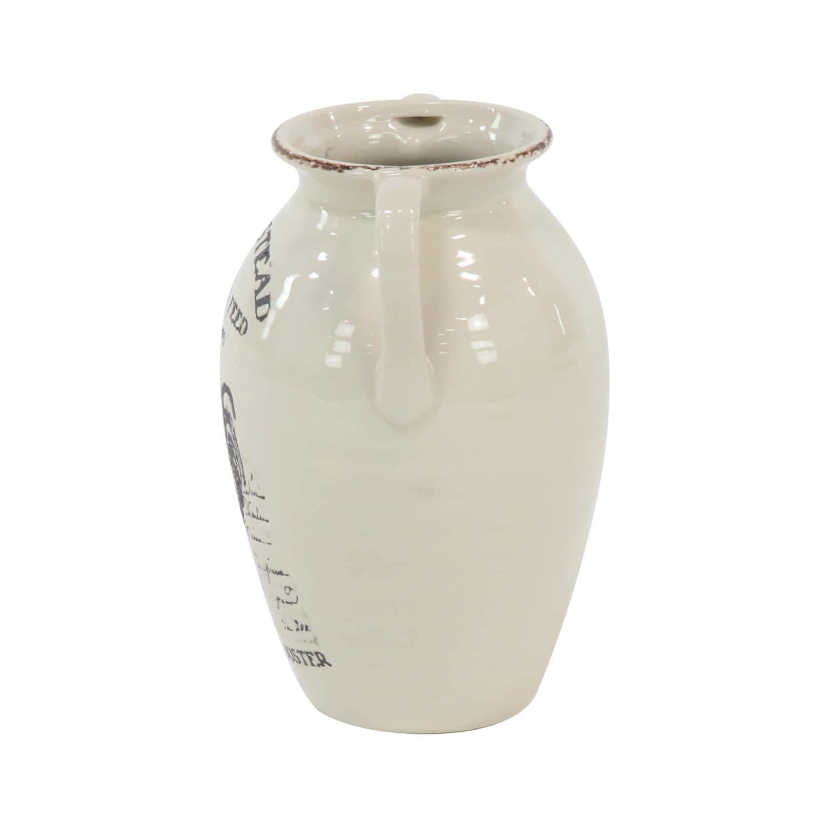 Set of 3 White Porcelain Farmhouse Vase, 8" x 10"