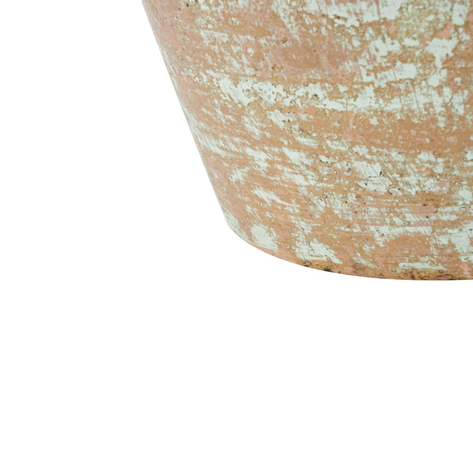 Brown Ceramic Antique Style Textured Patina Vase