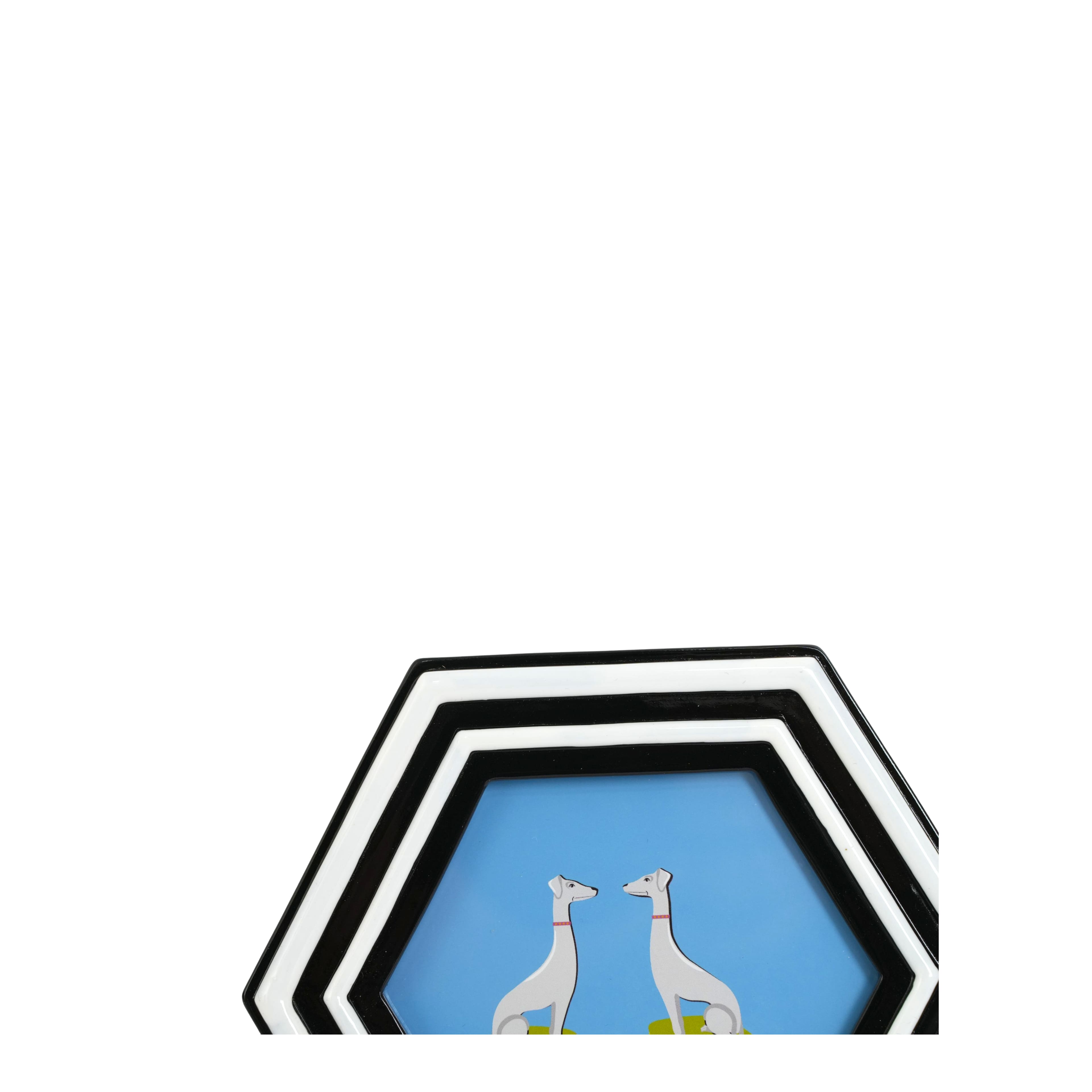 Jonathan Adler x Michaels 4" x 4" Black & White Hexagonal Tabletop Frame