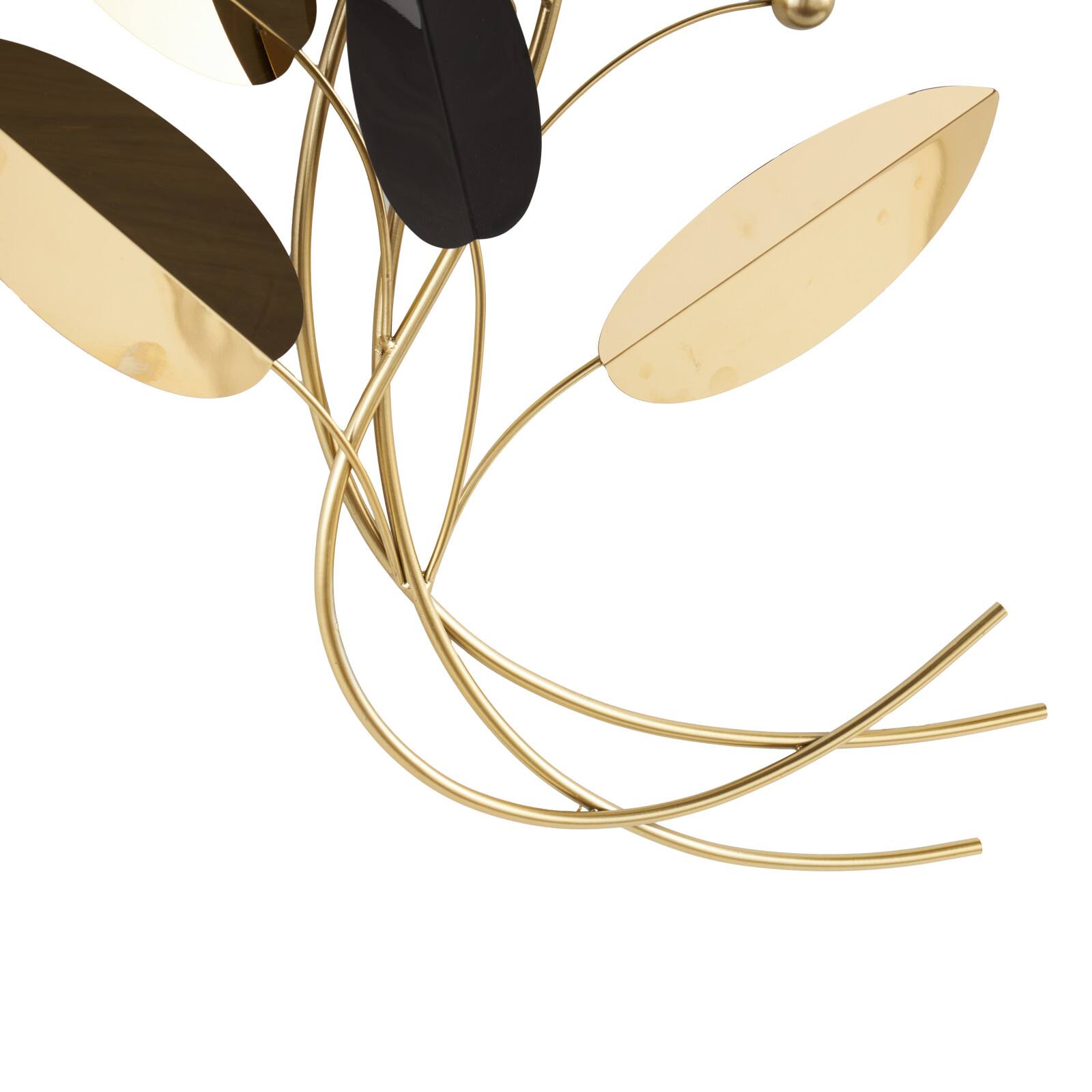 22" x 40" Gold Stainless Steel Metal Leaf Layered Home Wall Décor