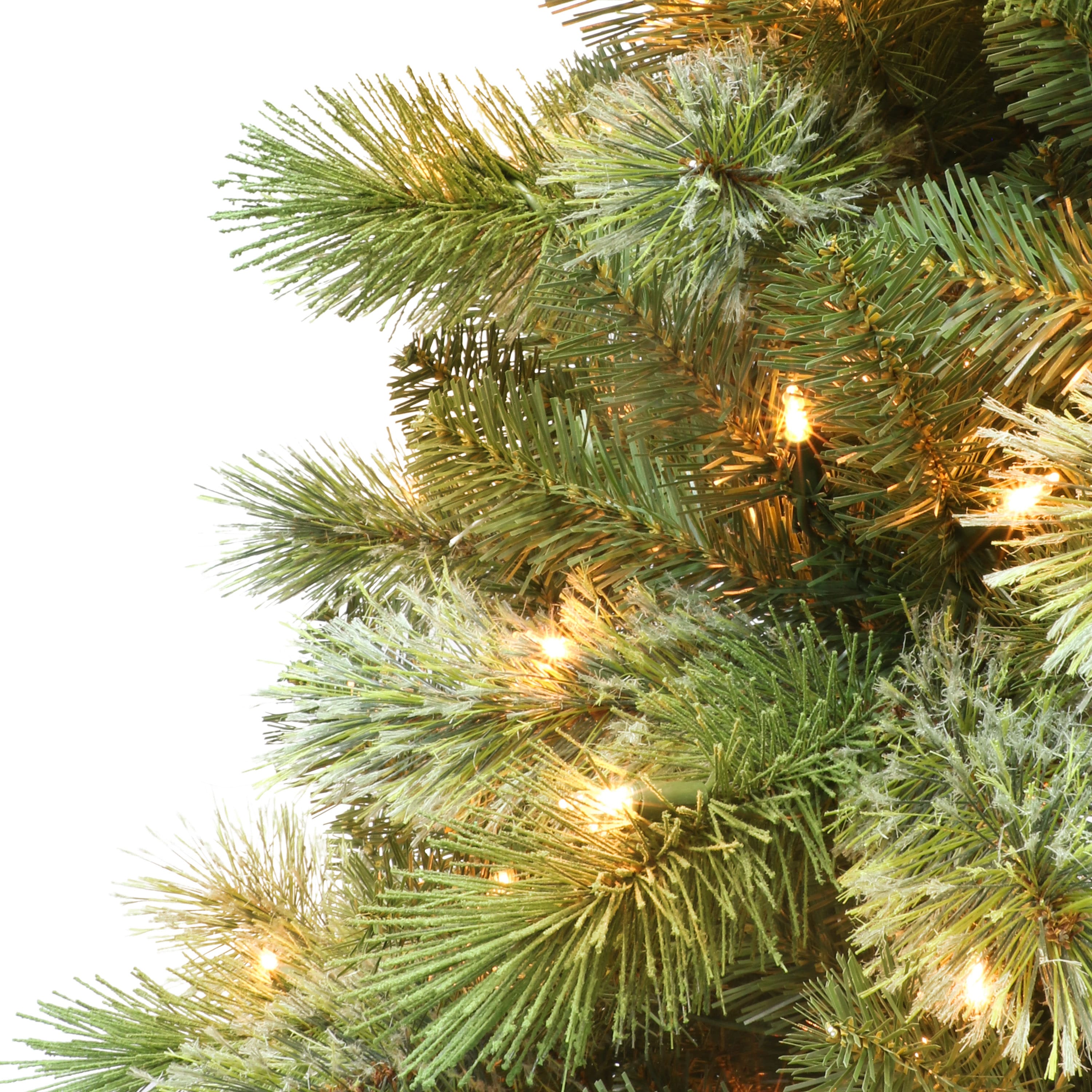 9ft. Pre-Lit Artificial Oklahoma Pine Tree, Warm White LED Lights