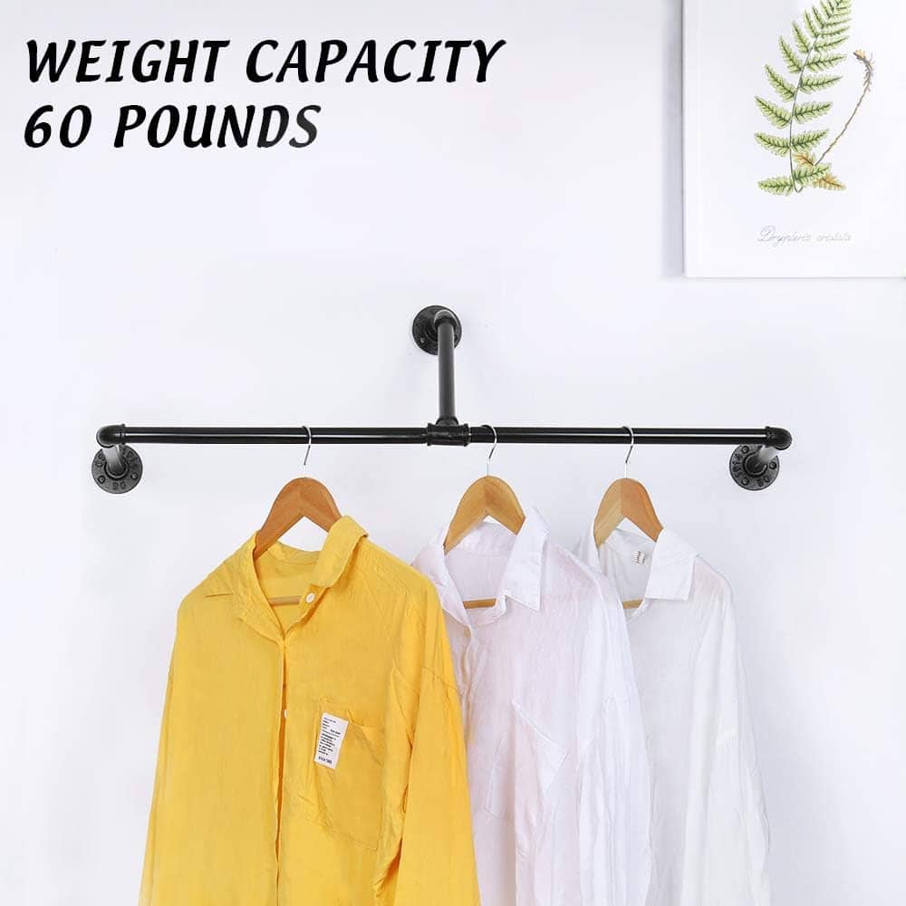 33" Wall Mounted Clothes Rack