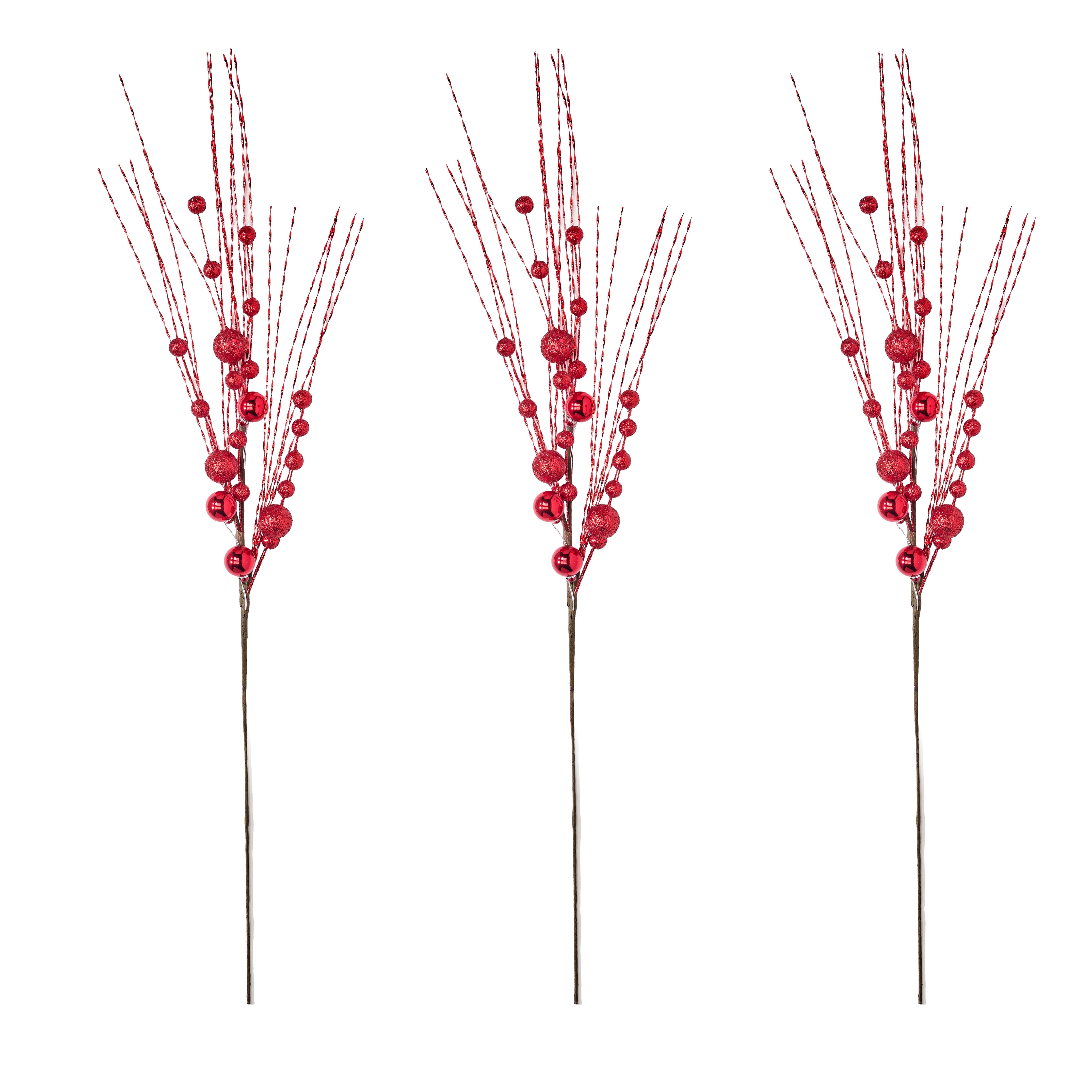 Worth Imports 32" Spike & Ball Christmas Sprays