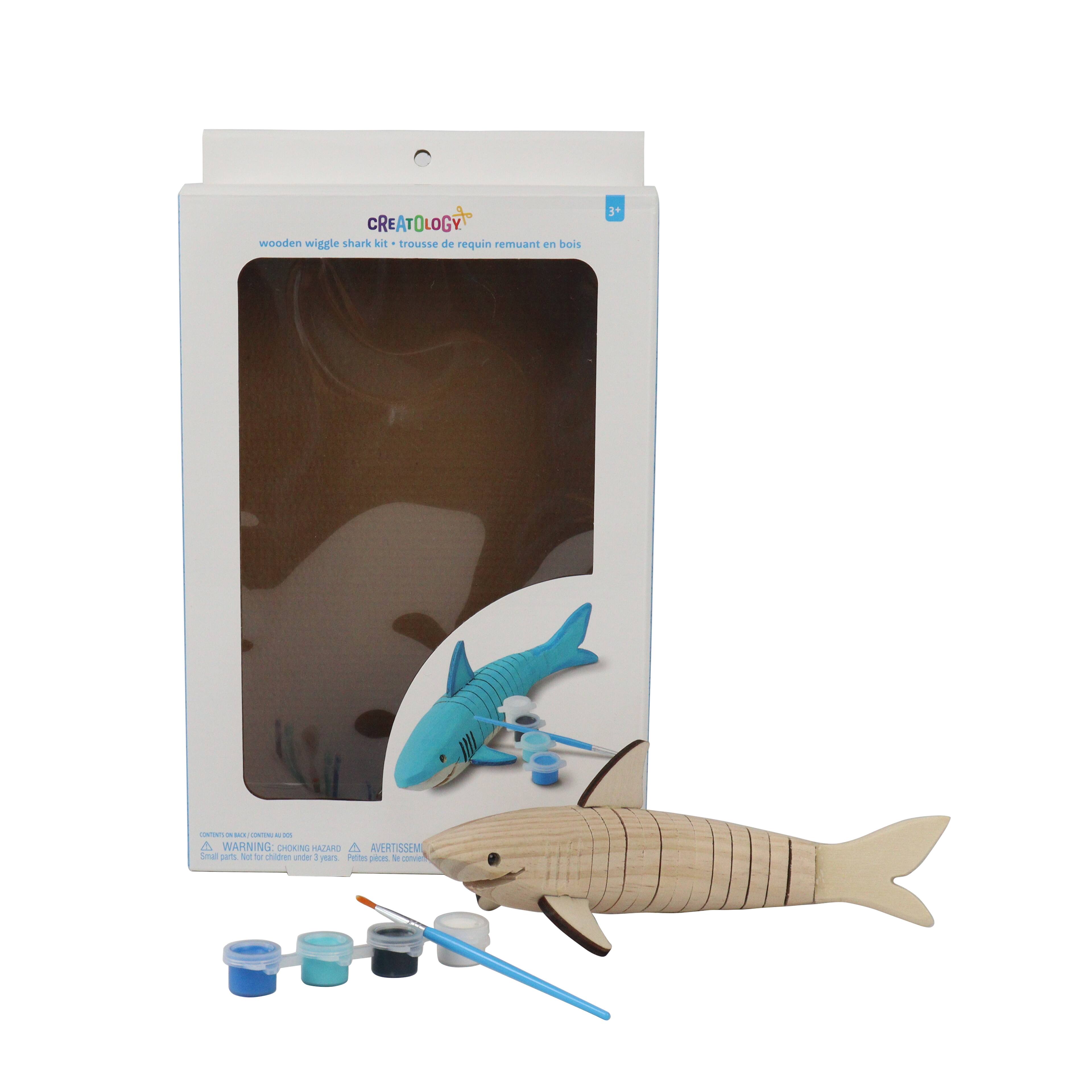 12 Pack: Wooden Wiggle Shark Kit by Creatology™