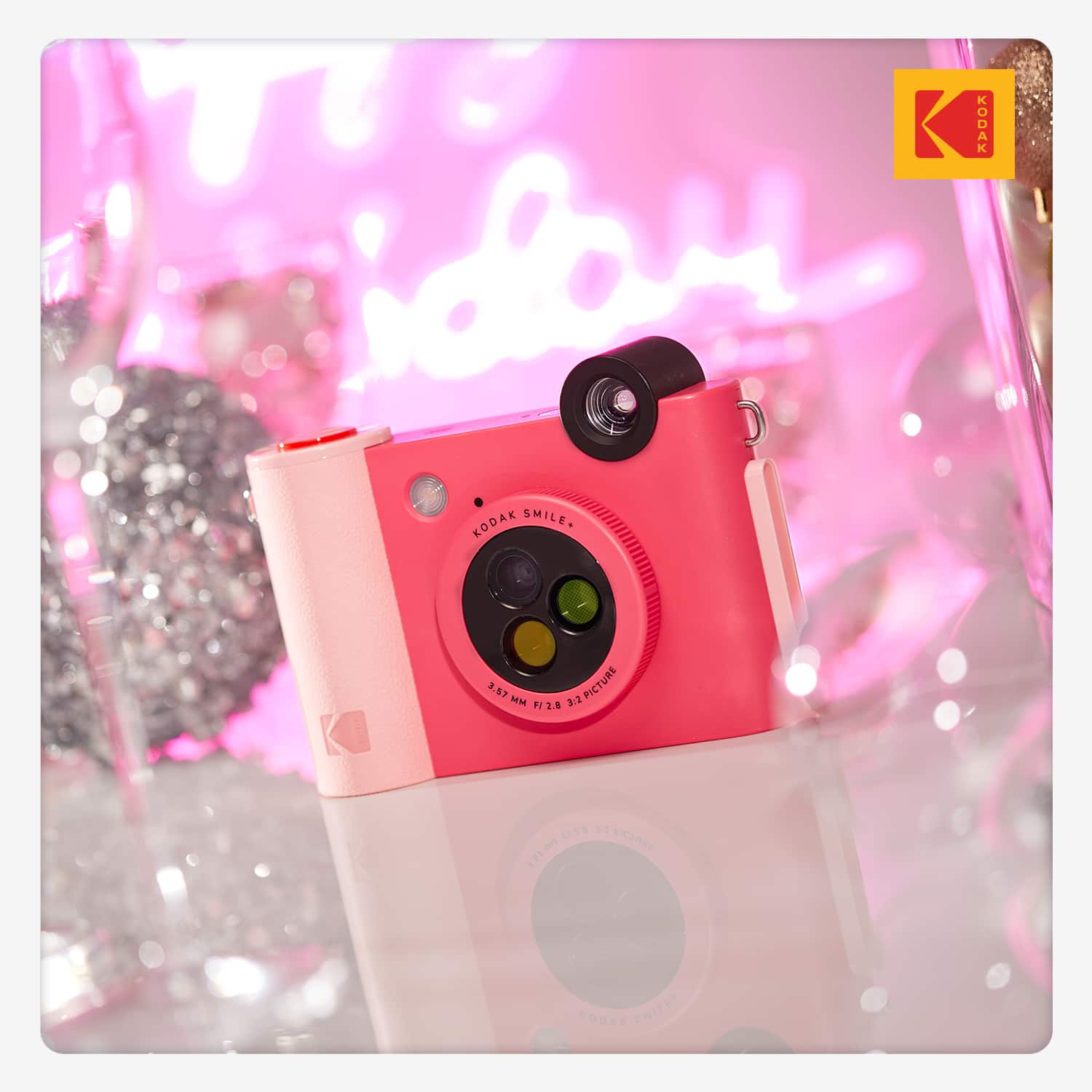 KODAK Smile+ Fuchsia Wireless Digital Instant Print Camera
