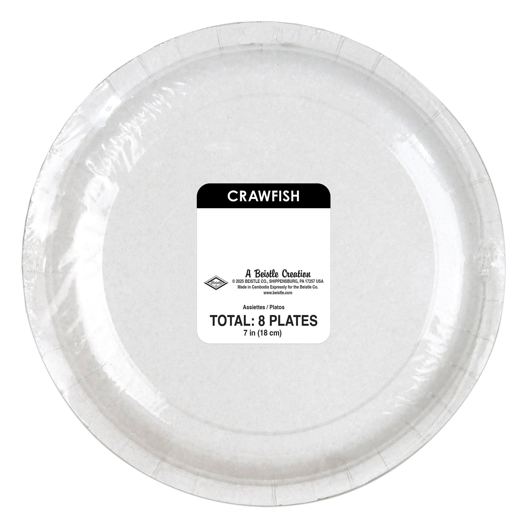Beistle 7" Crawfish Paper Plates, 2 Packs of 8