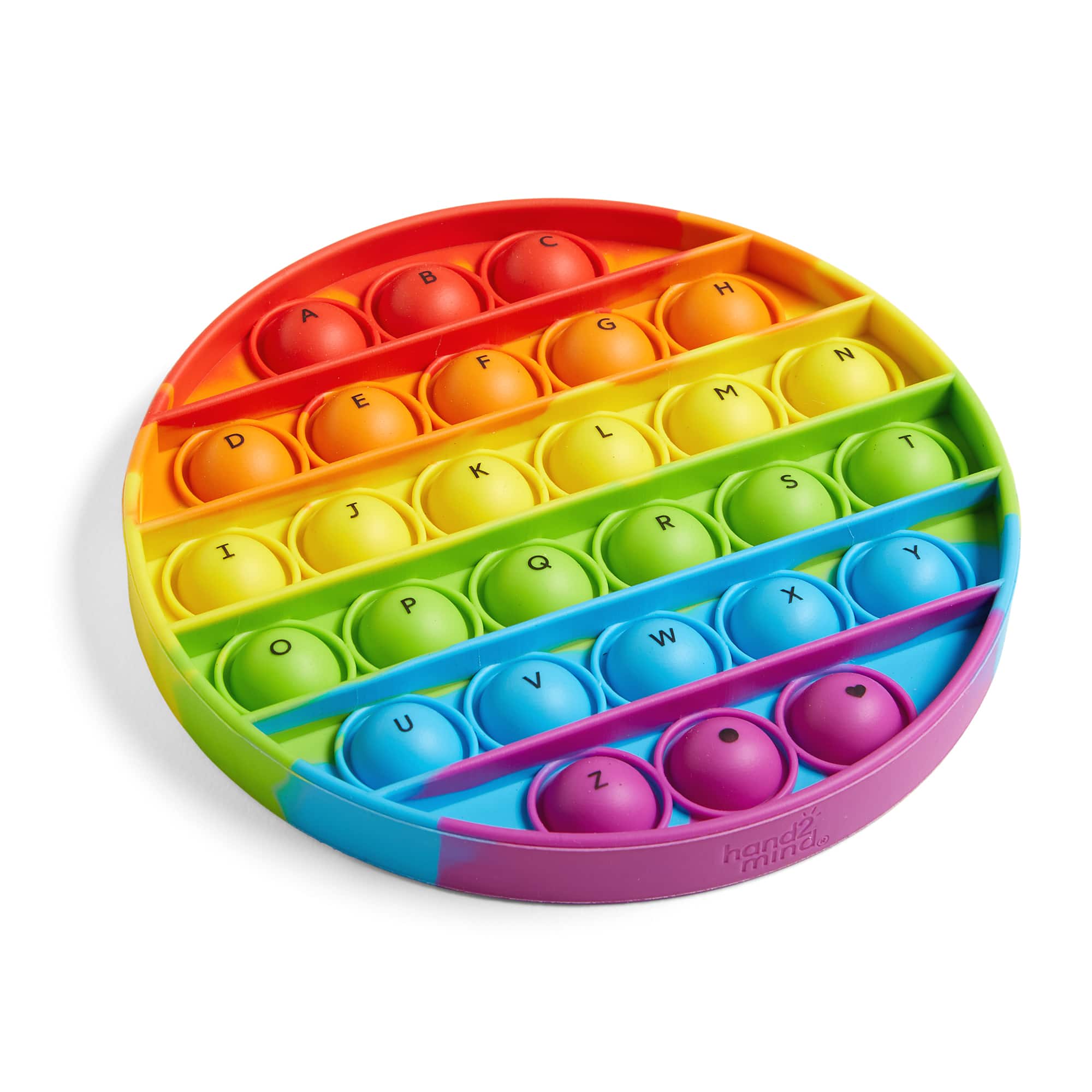 hand2mind Circular Alphabet Pop It Sensory Bubble Poppers, 6ct.