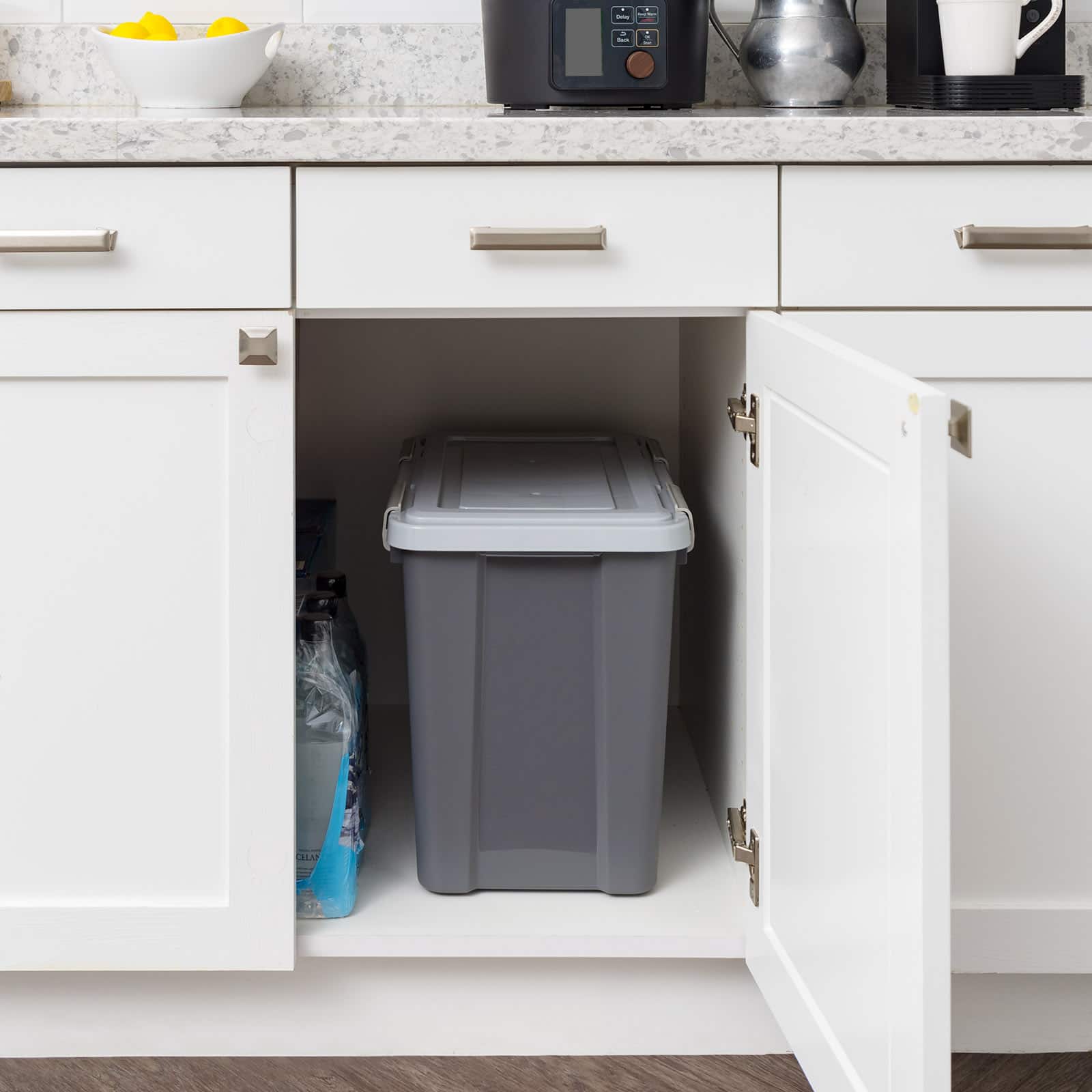 Iris® 30 lbs. Airtight Pet Food Container with Scoop, Gray