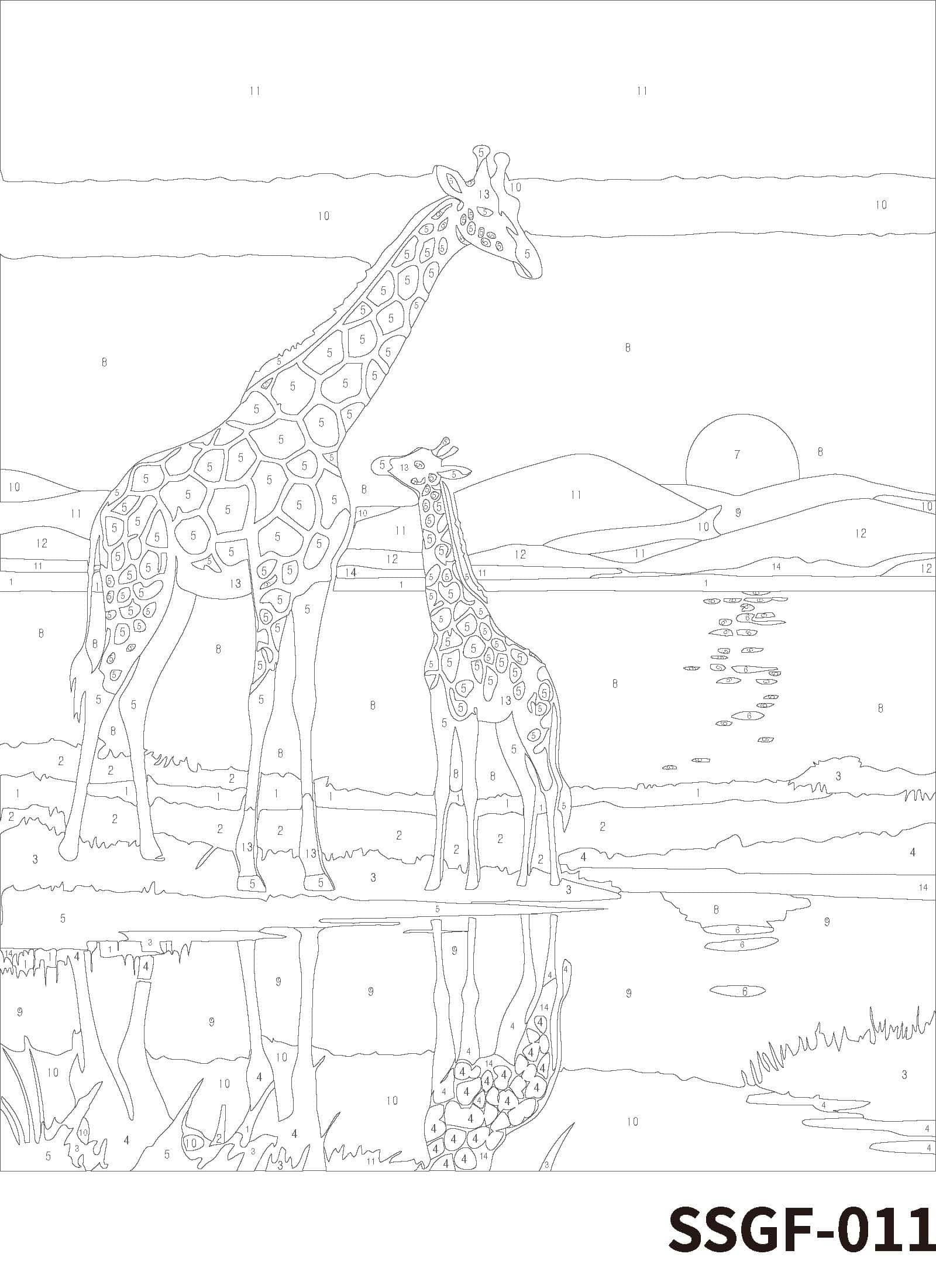 8" x 10" Giraffes Paint-by-Number by Artist's Loft®
