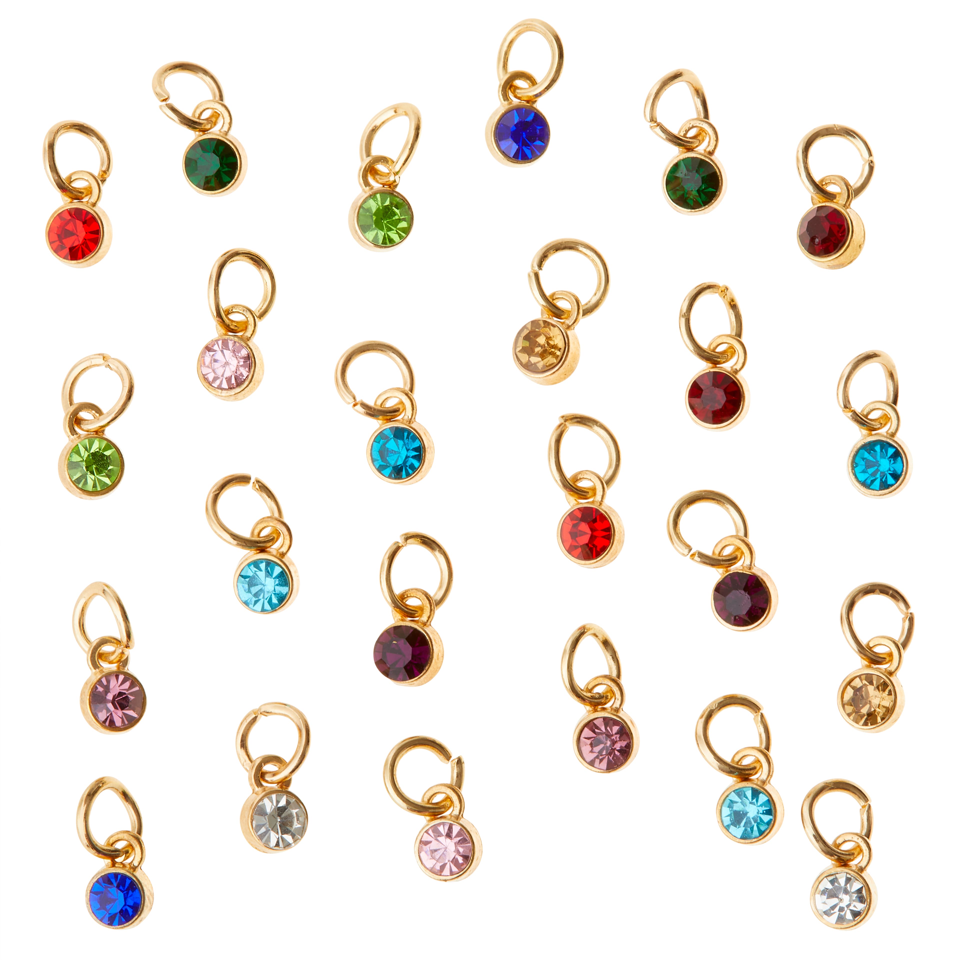 12 Packs: 24 ct. (288 total) Mini Gold-Colored Crystal Charms by Bead Landing™
