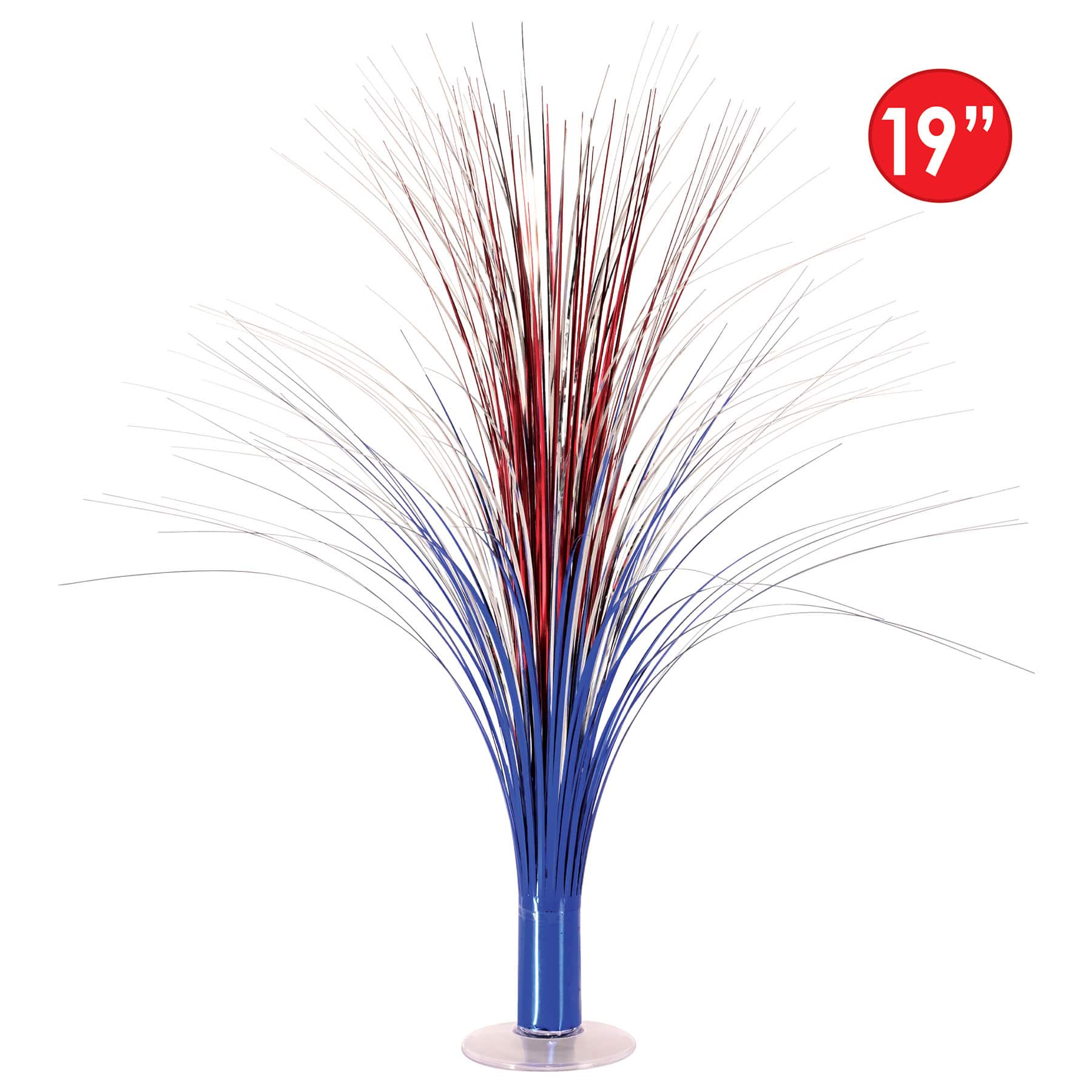 Beistle 19" Red, Silver & Blue Metallic Spray Centerpieces, 2ct.