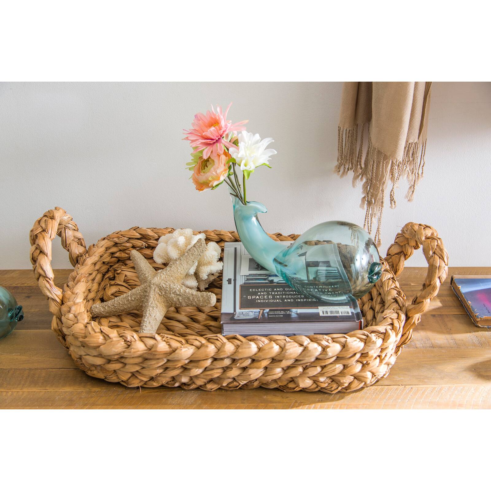Hello Honey® 27" Bankuan Braided Tray with Handles
