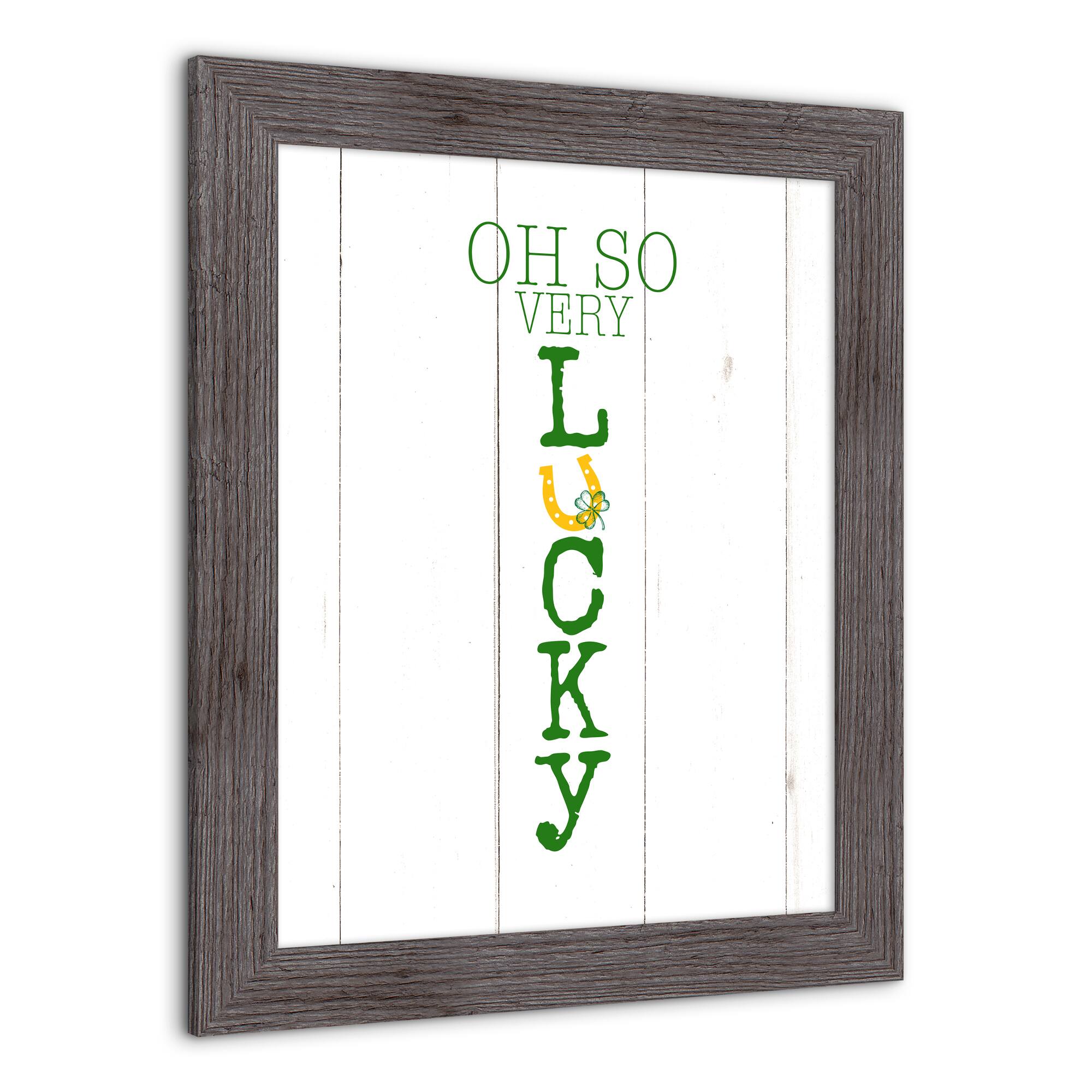 Oh So Lucky Framed Print 2 16" x 20" Western Gray Framed Print