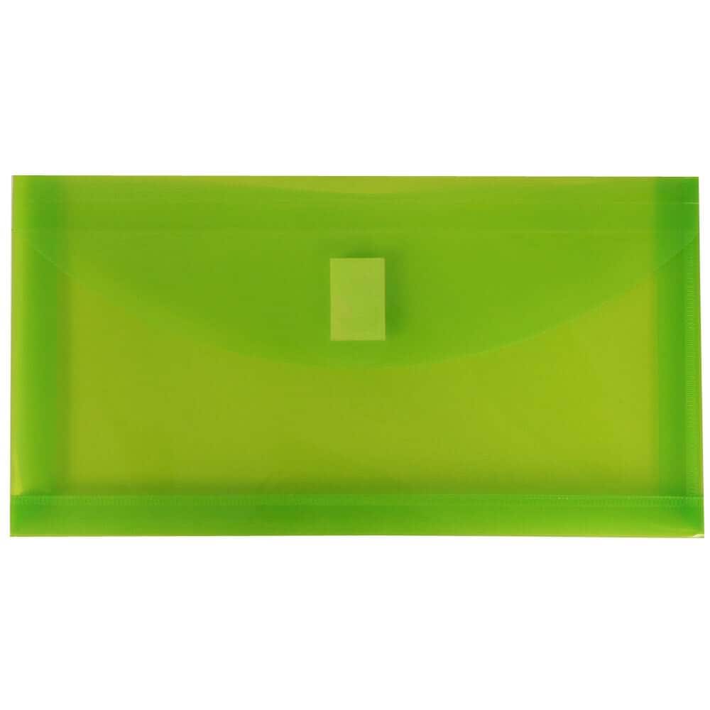 JAM Paper 5.25" x 10" Assorted Plastic Hook & Loop Closure Envelopes, 6ct.