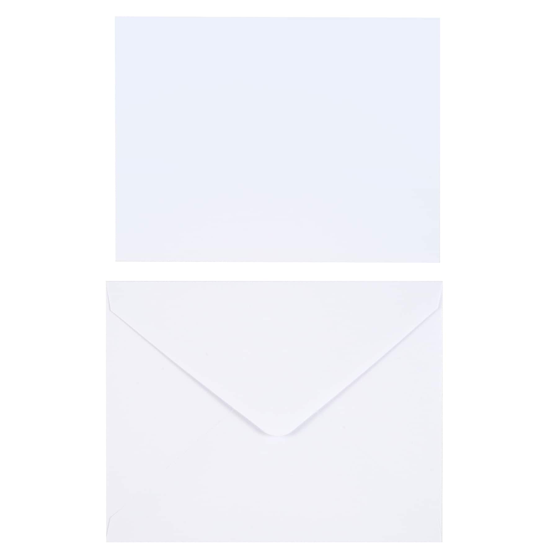 6 Packs: 50 ct. (300 total) 5" x 7" White Flat Cards & Envelopes by Recollections™