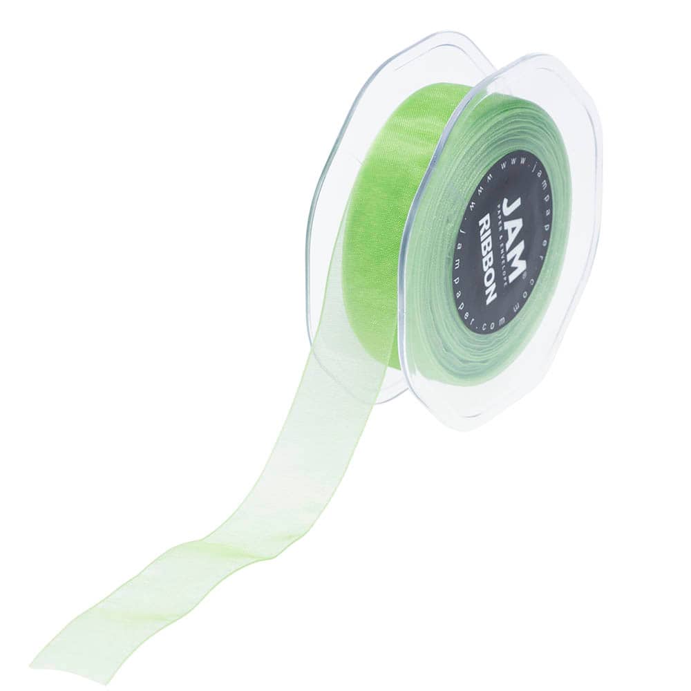 JAM Paper 7/8" x 25yd. Sheer Satin Ribbon