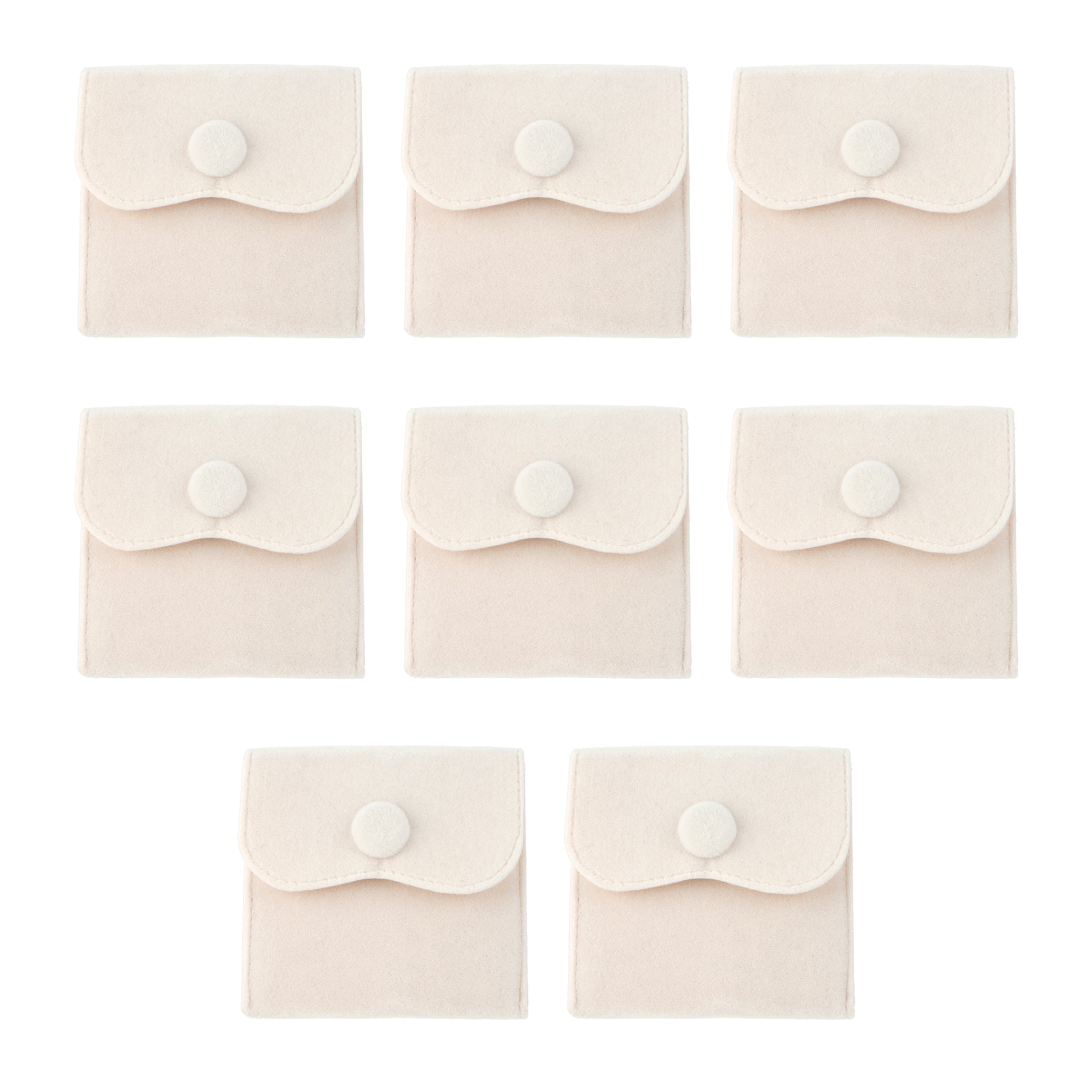 Cream Jewellery Pouches, 8ct. by Bead Landing™