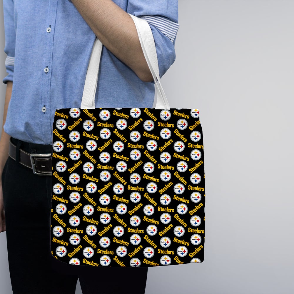 NFL Pittsburgh Steelers Packed Logo Cotton Fabric