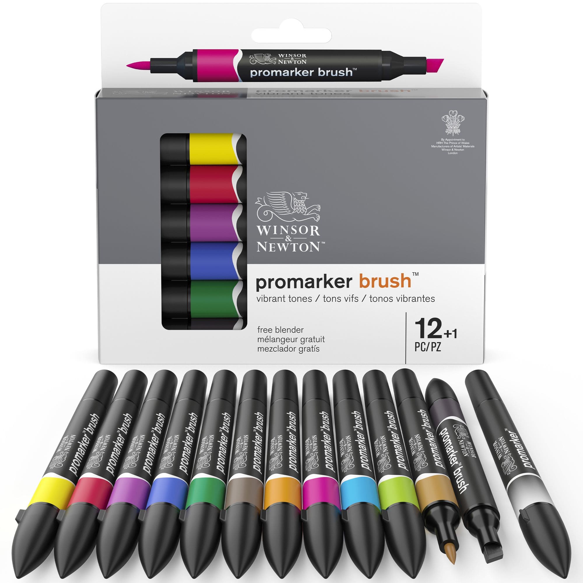 Winsor & Newton® ProMarker Brush™ Vibrant Tones Marker Set