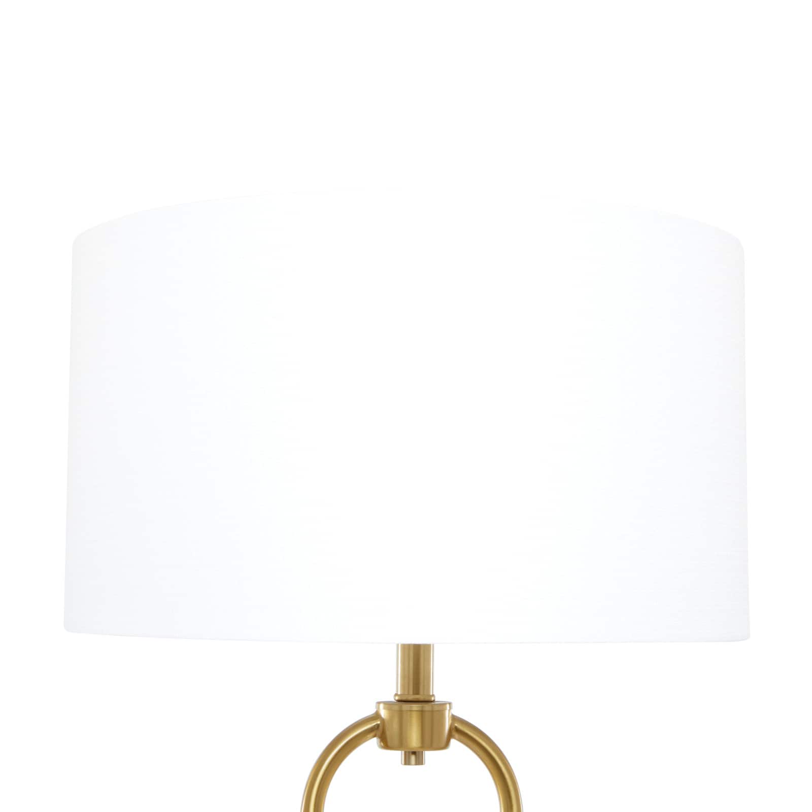 CosmoLiving by Cosmopolitan Gold Iron Modern Floor Lamp, 64" x 19" x 19"