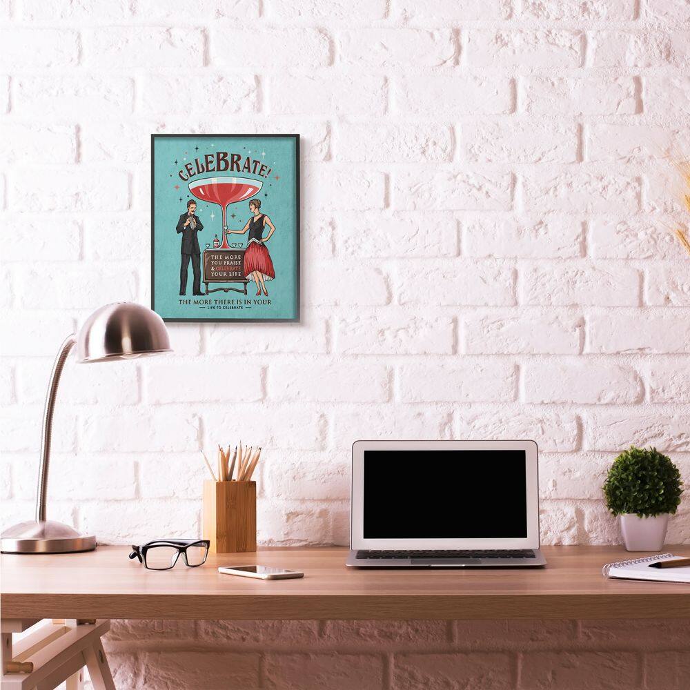 Stupell Industries Celebrate Wall Art in Black Frame