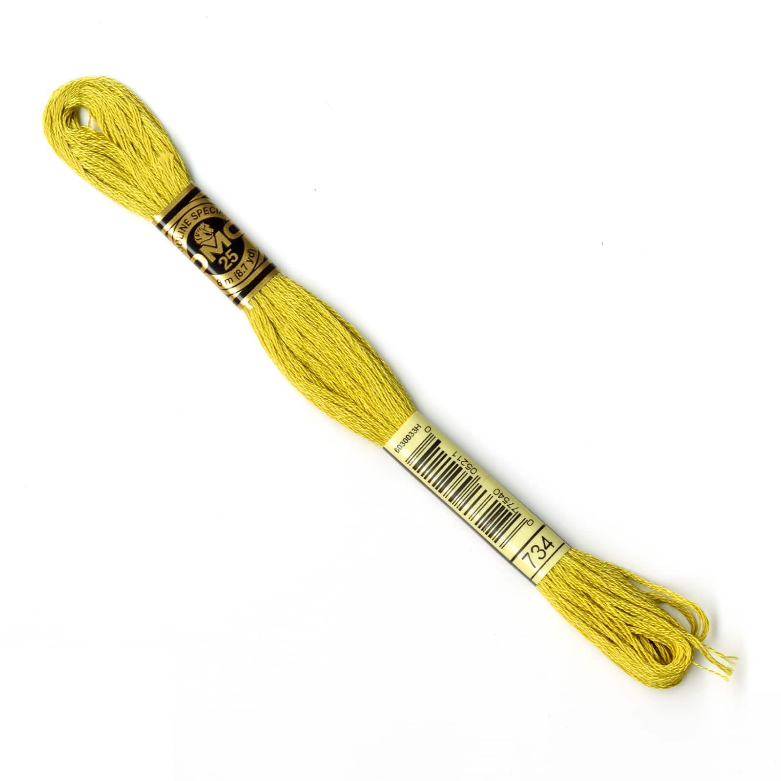 Mitchell 7433 フライリール ゴールドカラー フライライン付 DMC® 6 Strand Embroidery Floss, Muted Green, Color: 734 LT Olive