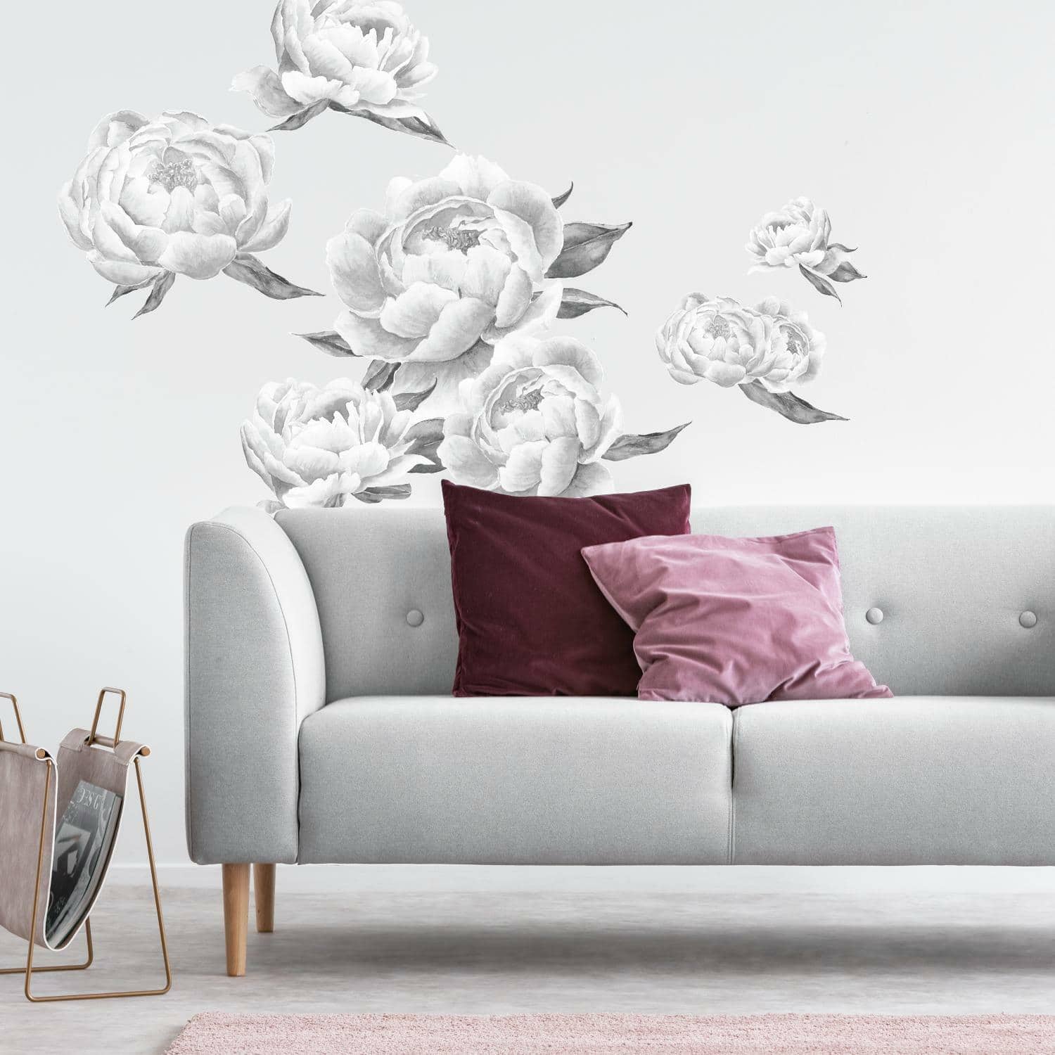 RoomMates Black Peonies Peel & Stick Wall Decals