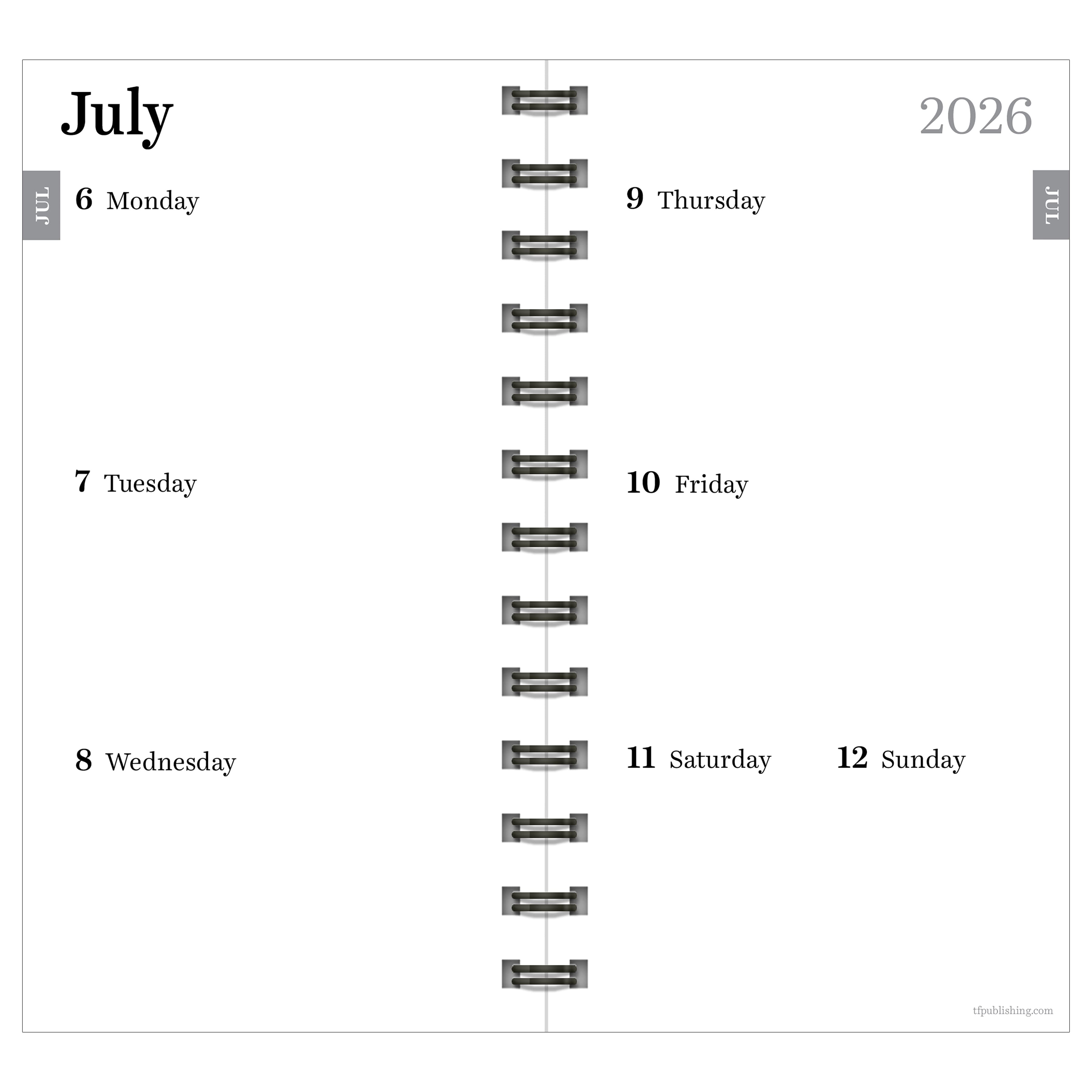 TF Publishing 2026-27 Field of Flowers Weekly Monthly Planner