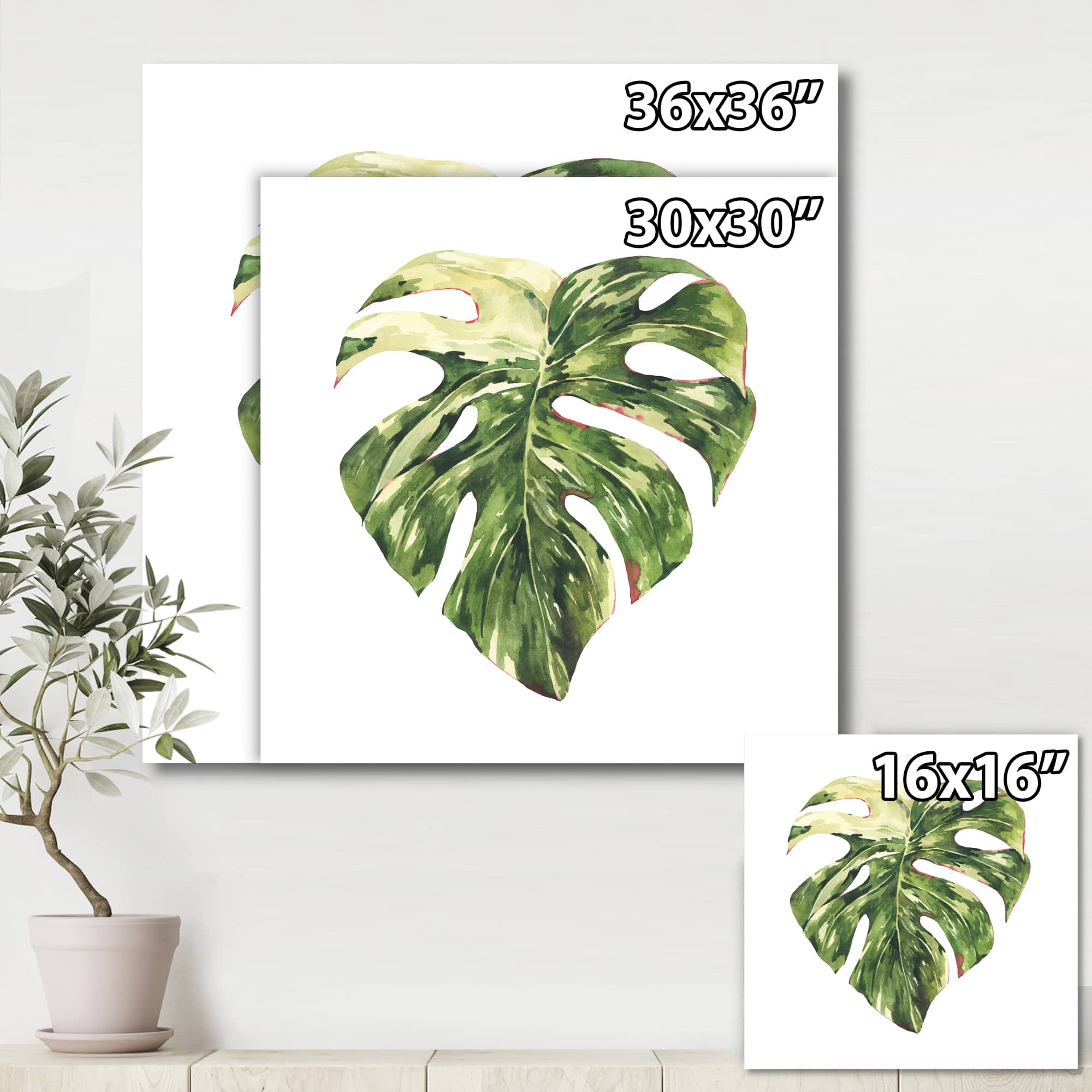 Designart - Tropical Green Leaves In Summer Times III