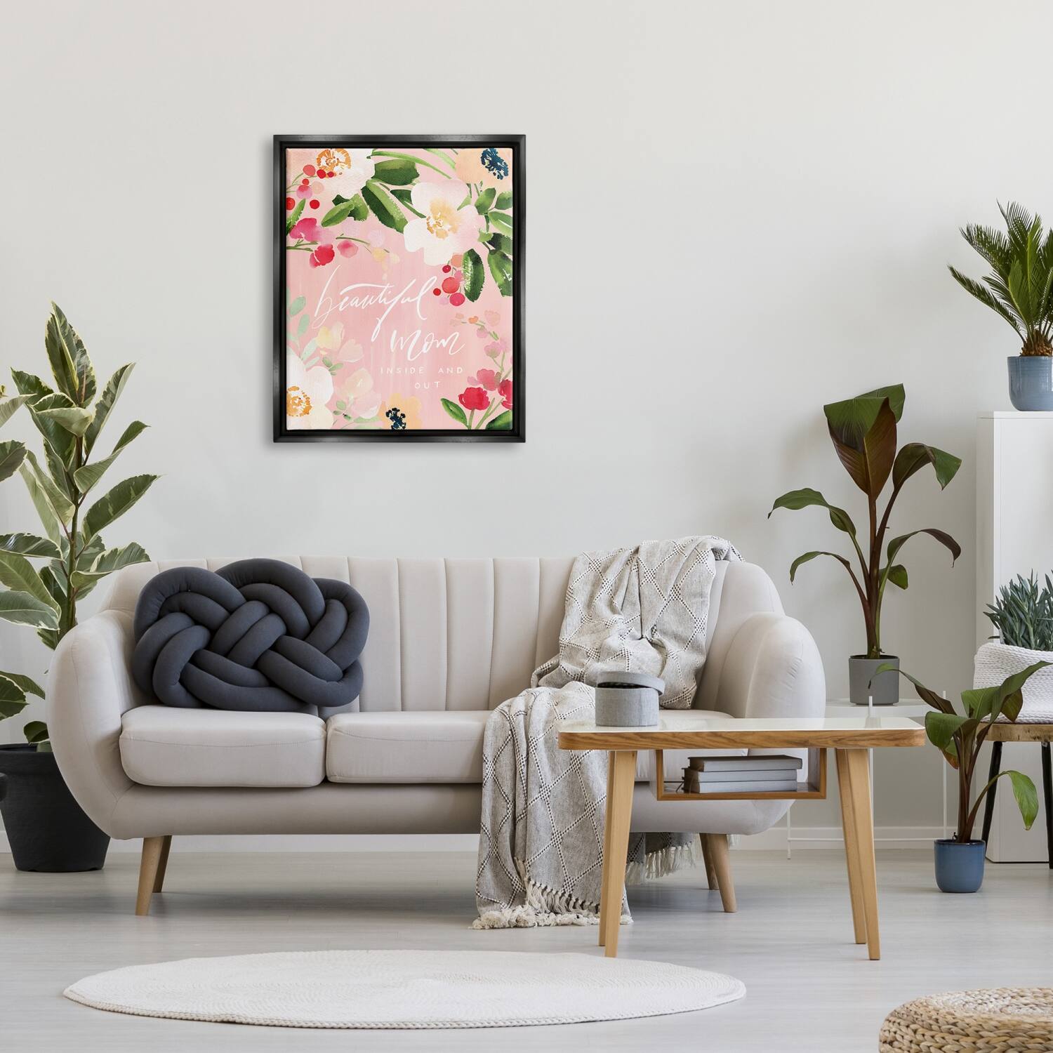 Stupell Industries Beautiful Mom Floral Mother's Day Floater Framed Art