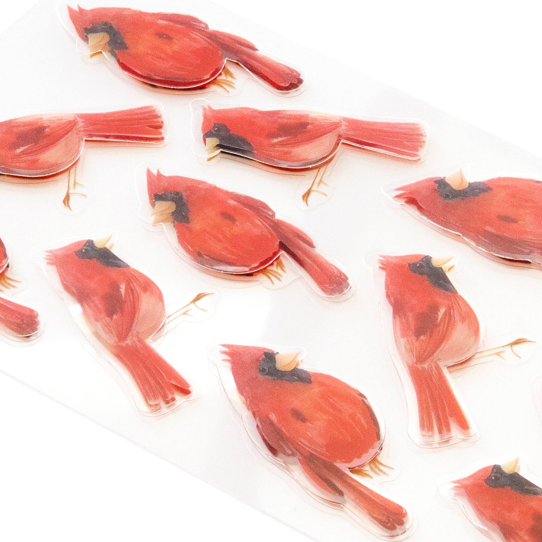 12 Packs: 12 ct. (144 total) Cardinal Dimensional Stickers by Recollections™