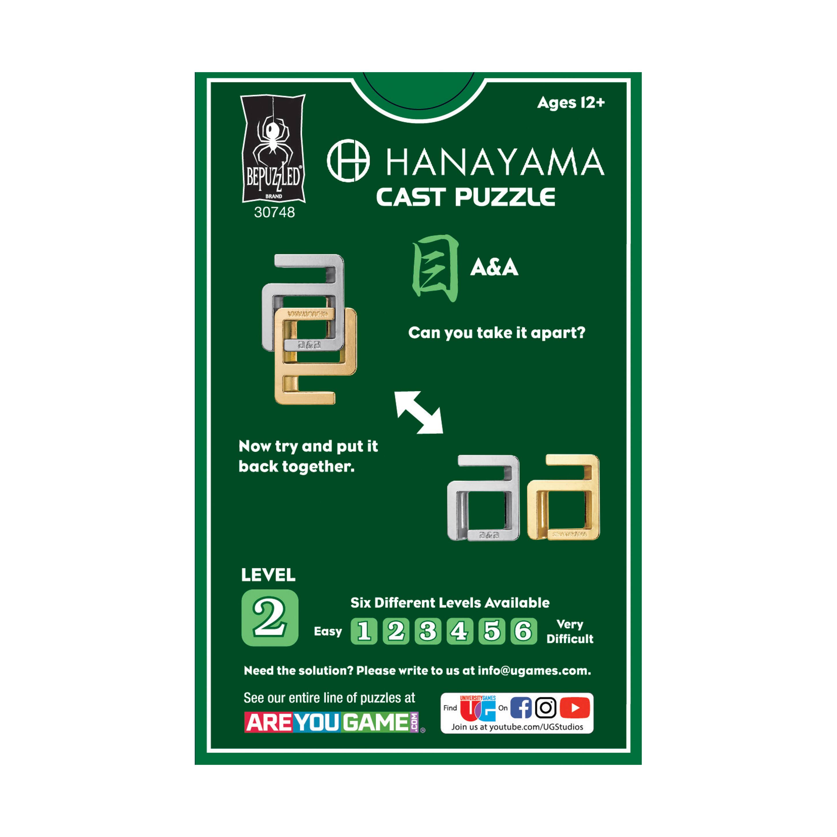 Hanayama Level 2 Cast Puzzle - A&A
