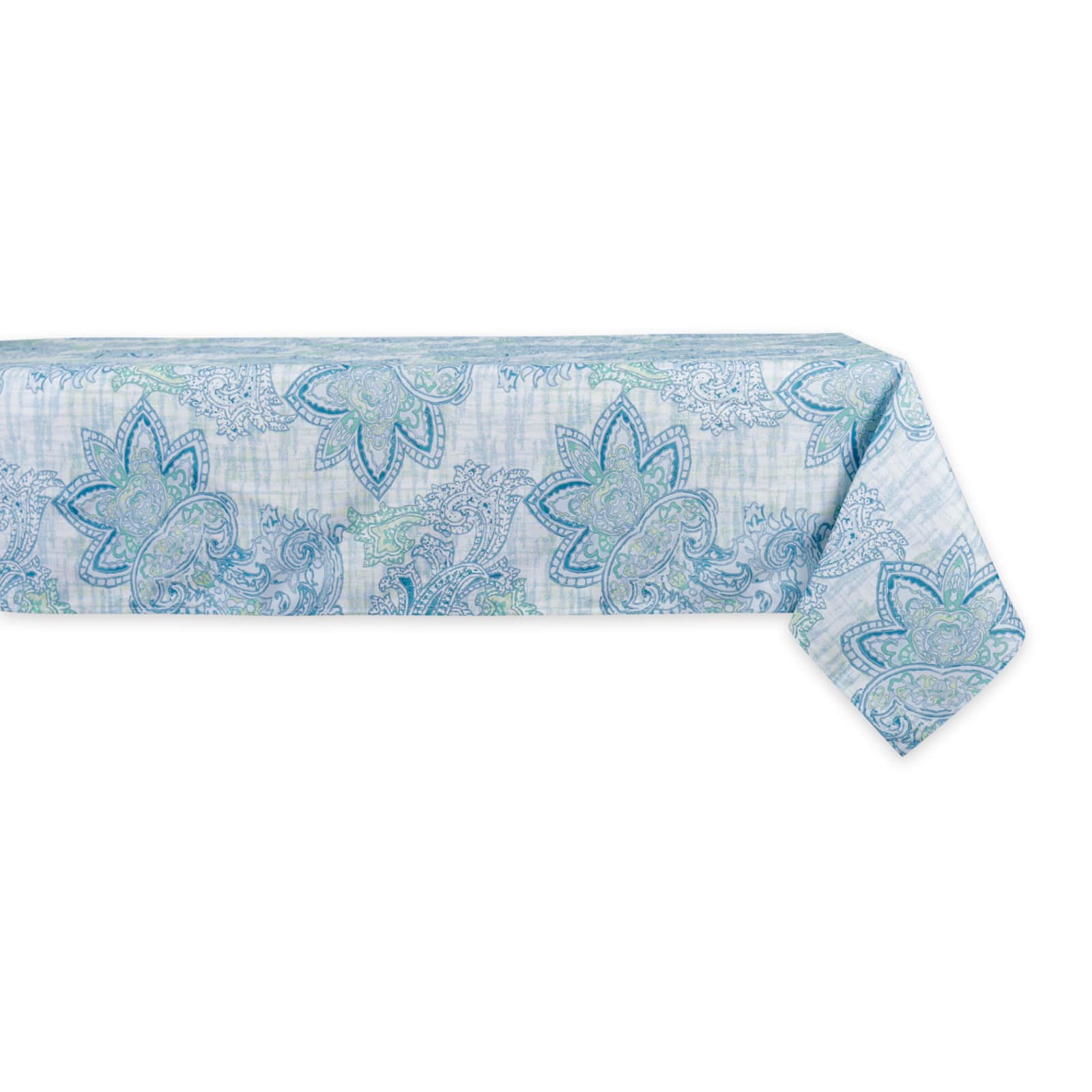 Blue Watercolor Paisley Print Outdoor Tablecloth 60" x 120"